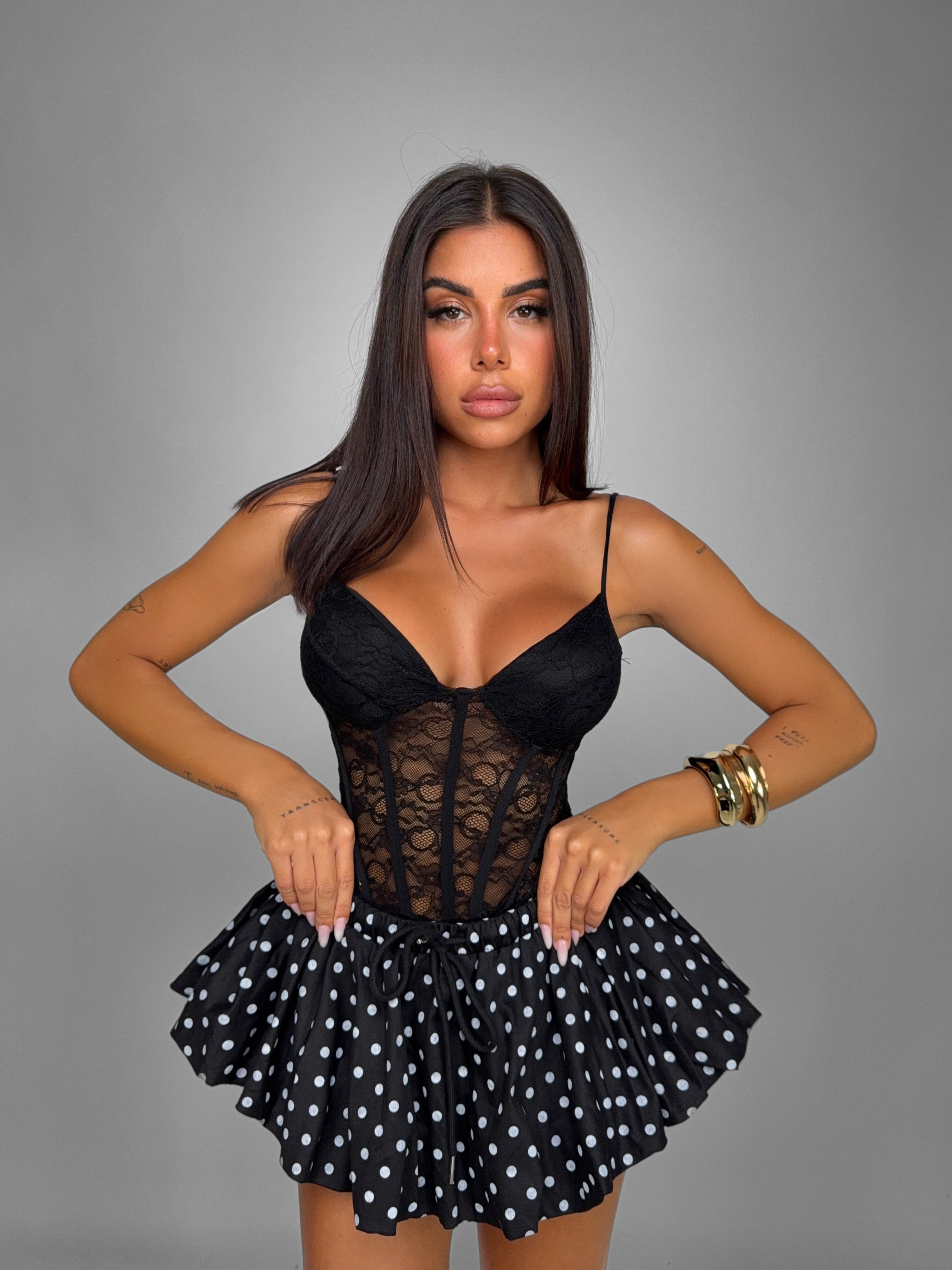 Body Lace Corset-Black