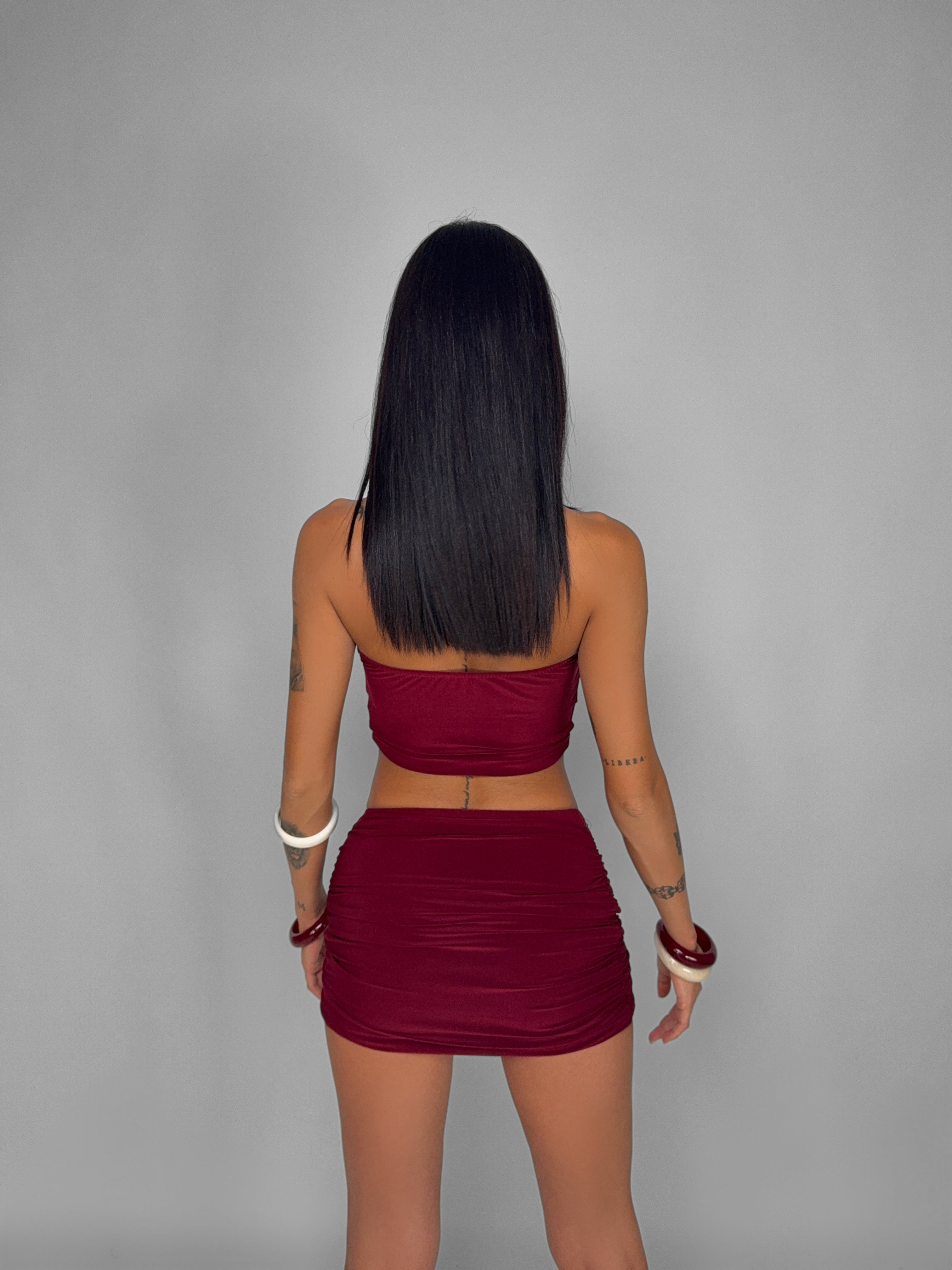 Completo Luna Studded-Cherry Red