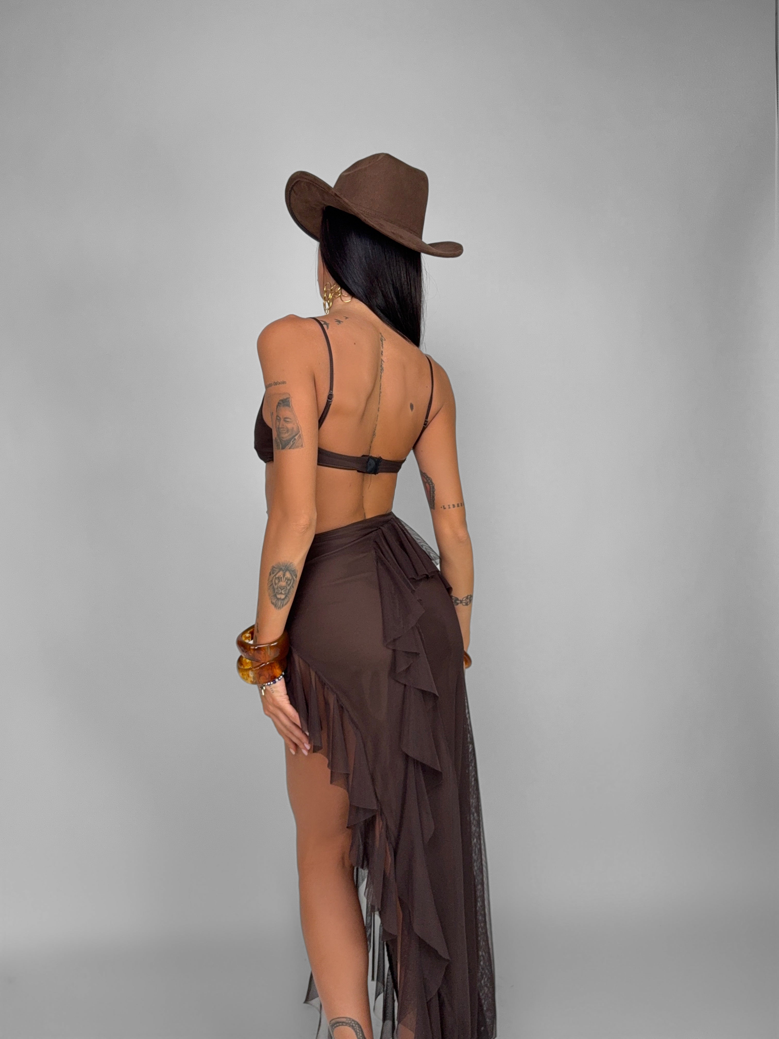 Abito Airy Layered-Brown