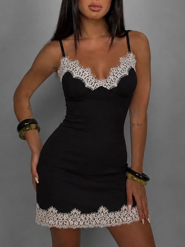 Abito Lace Whisper-Black