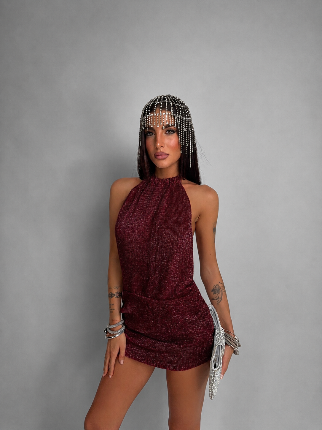 Abito Shimmer Icon-Cherry Red