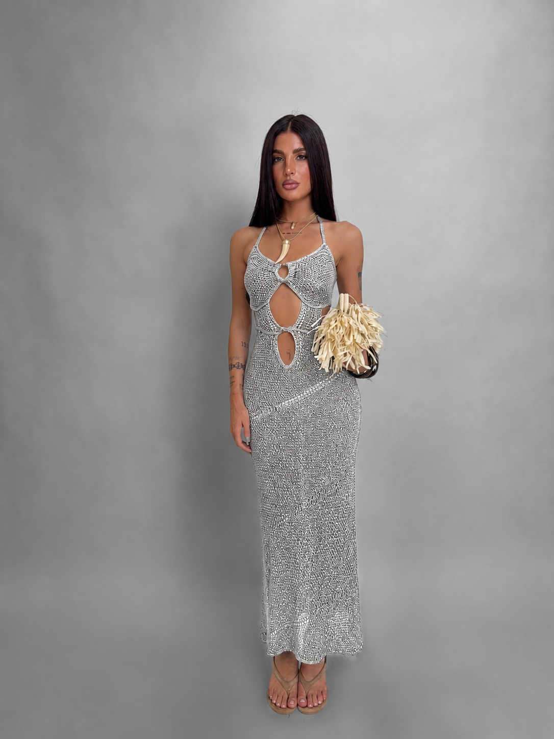 Abito Crochet Jewel - Silver