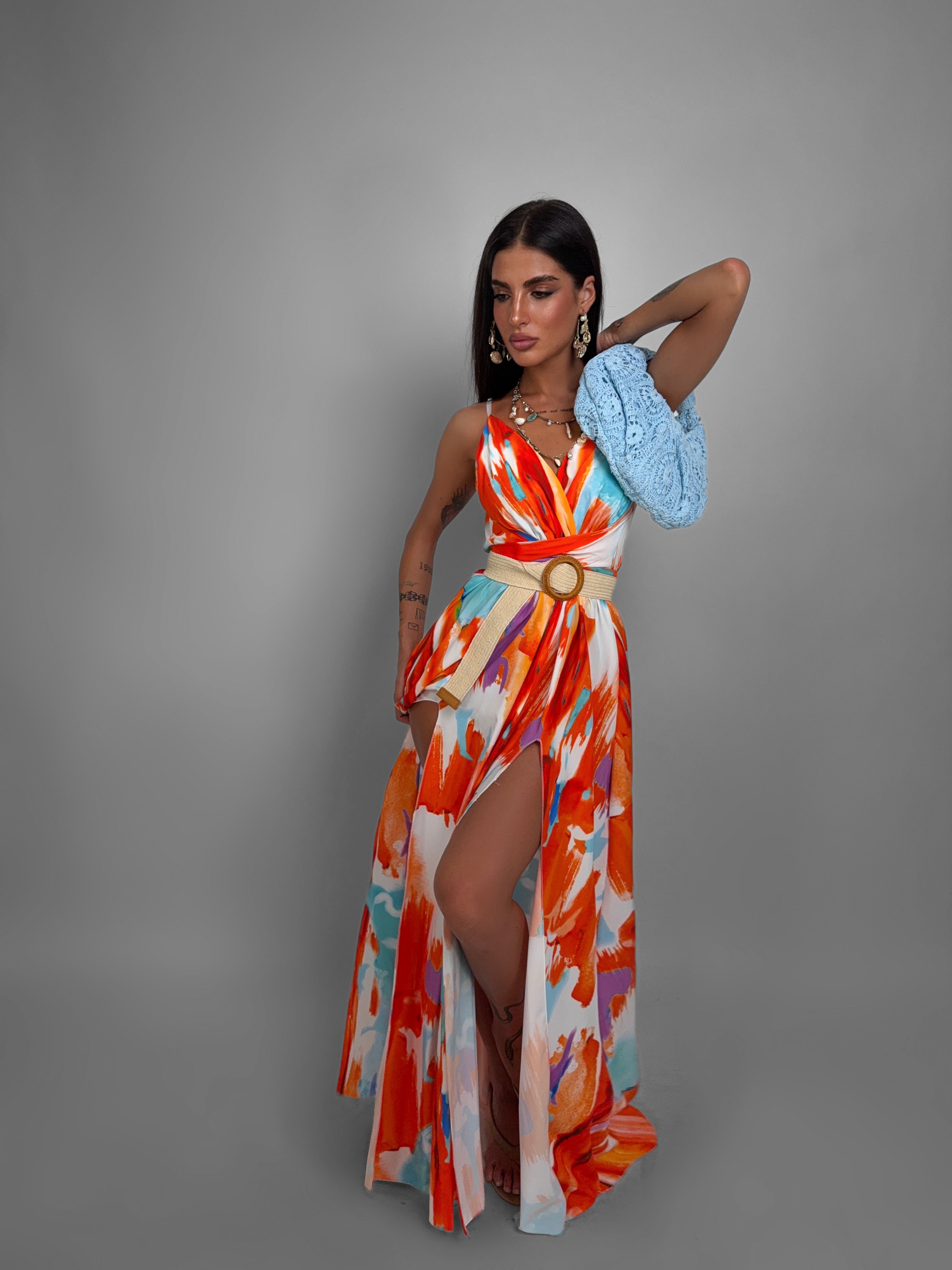 Abito Sky Blossom-Orange