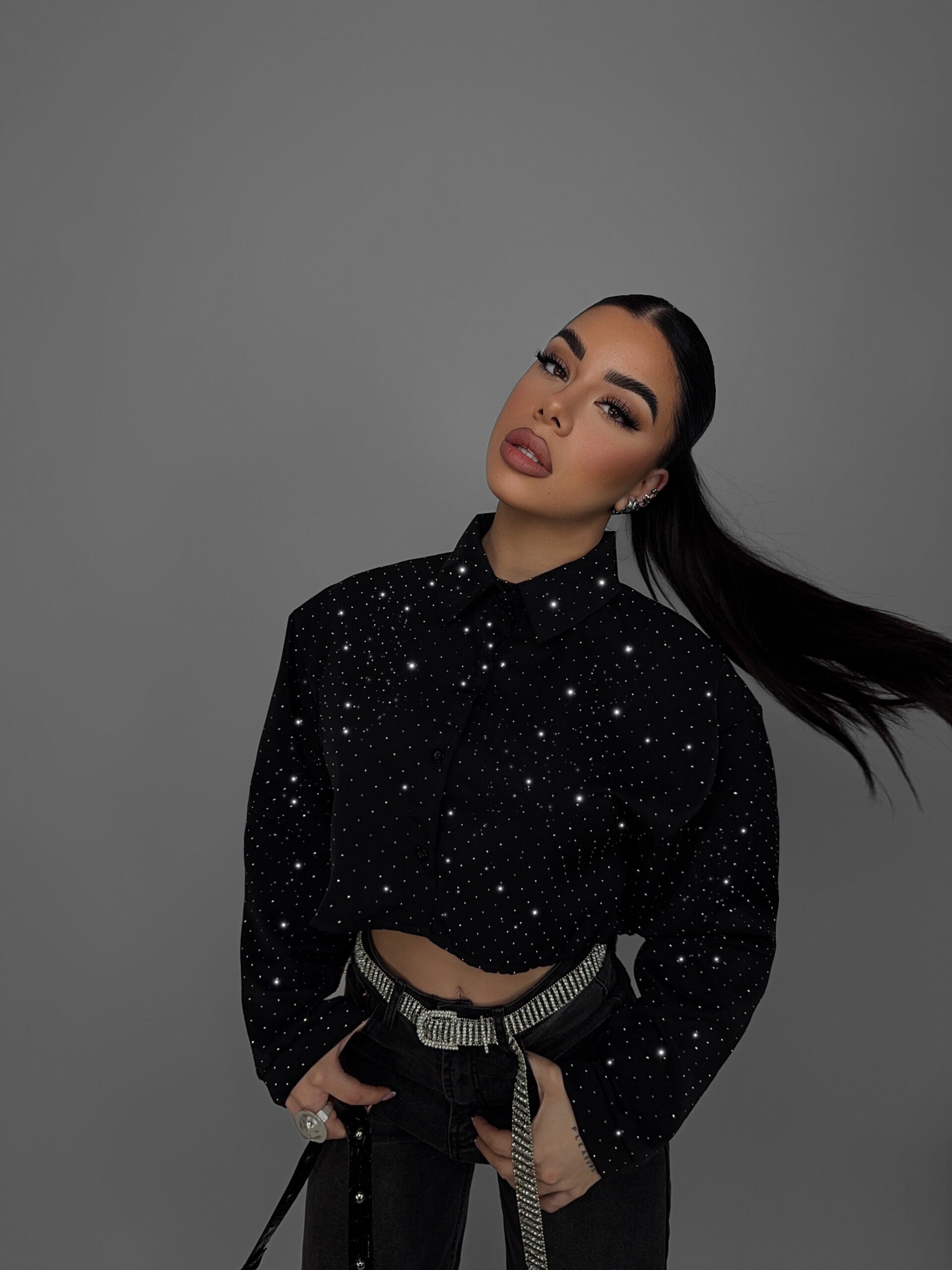 Camicia Crop Diamond