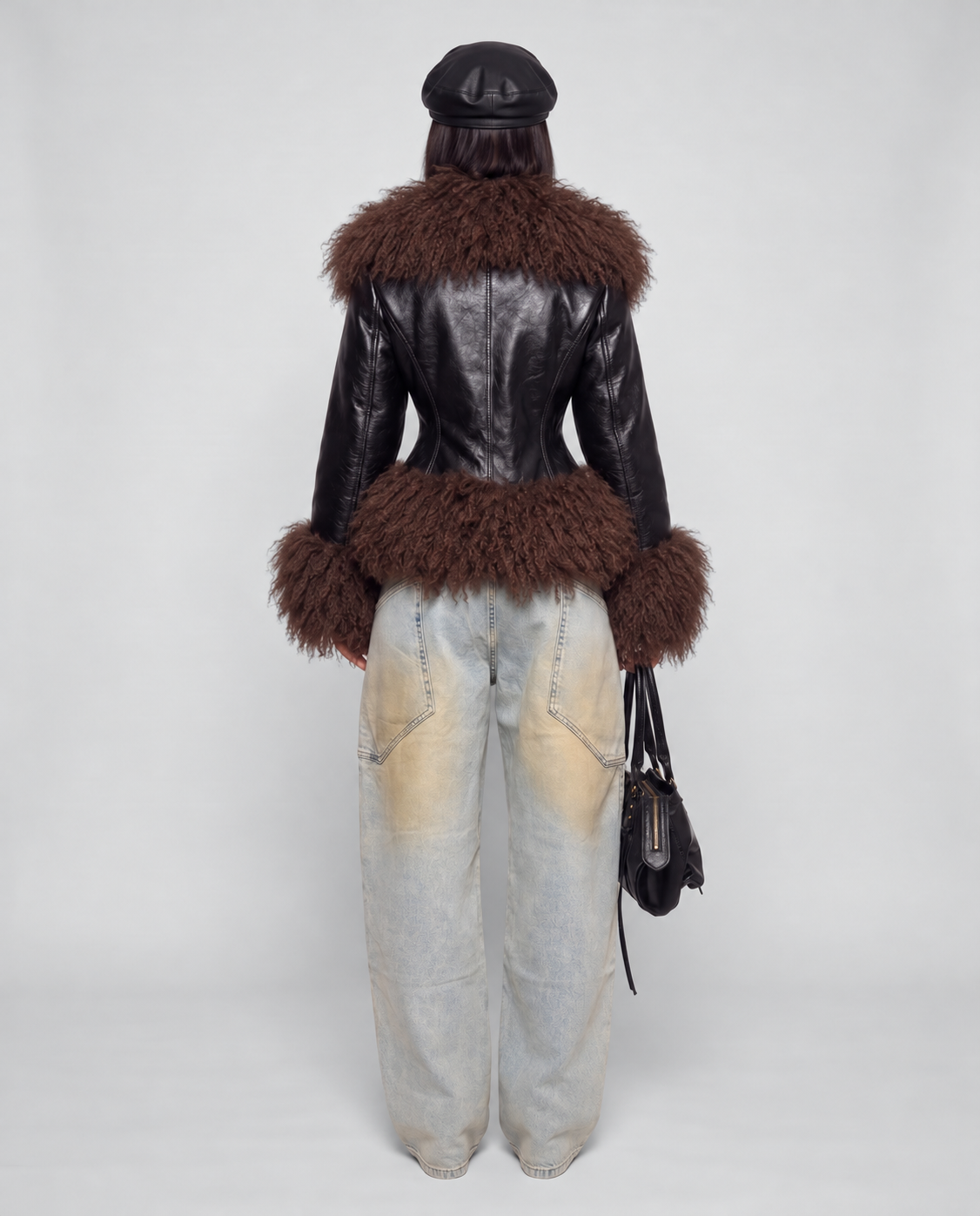 Cappotto Fur Luxe-Black