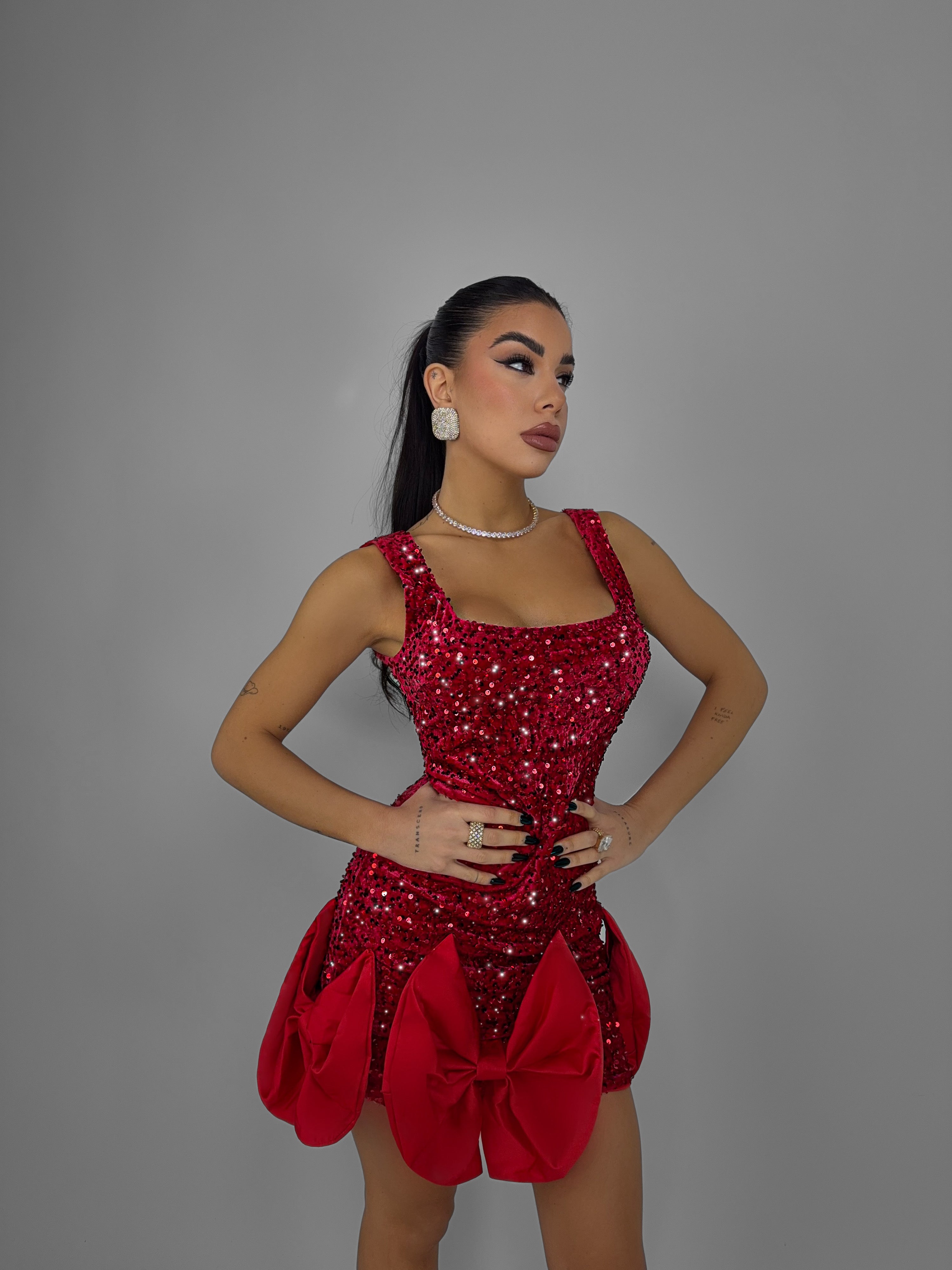 Abito Big Flock - Red