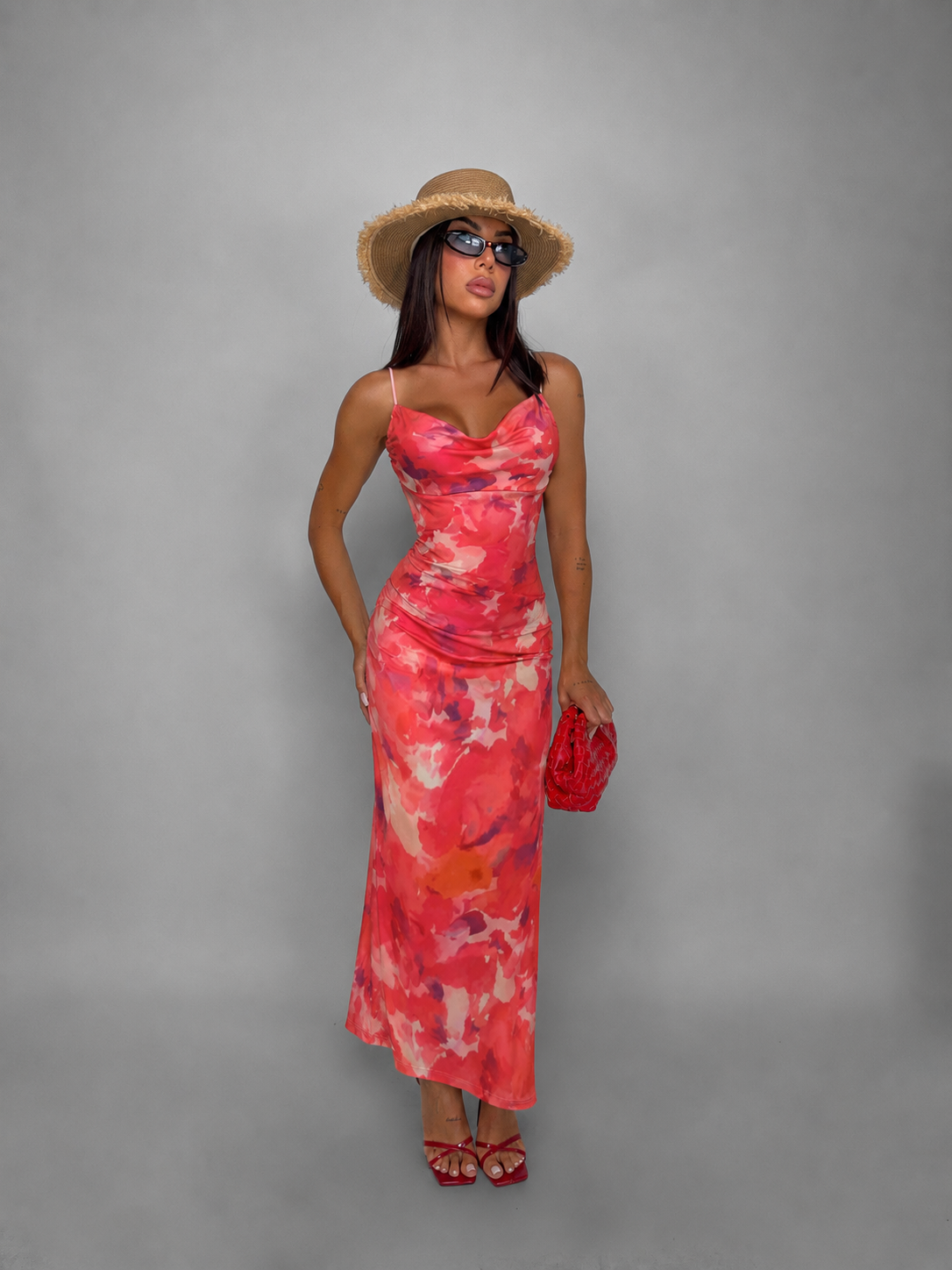 Abito Nahla Roses-Pink