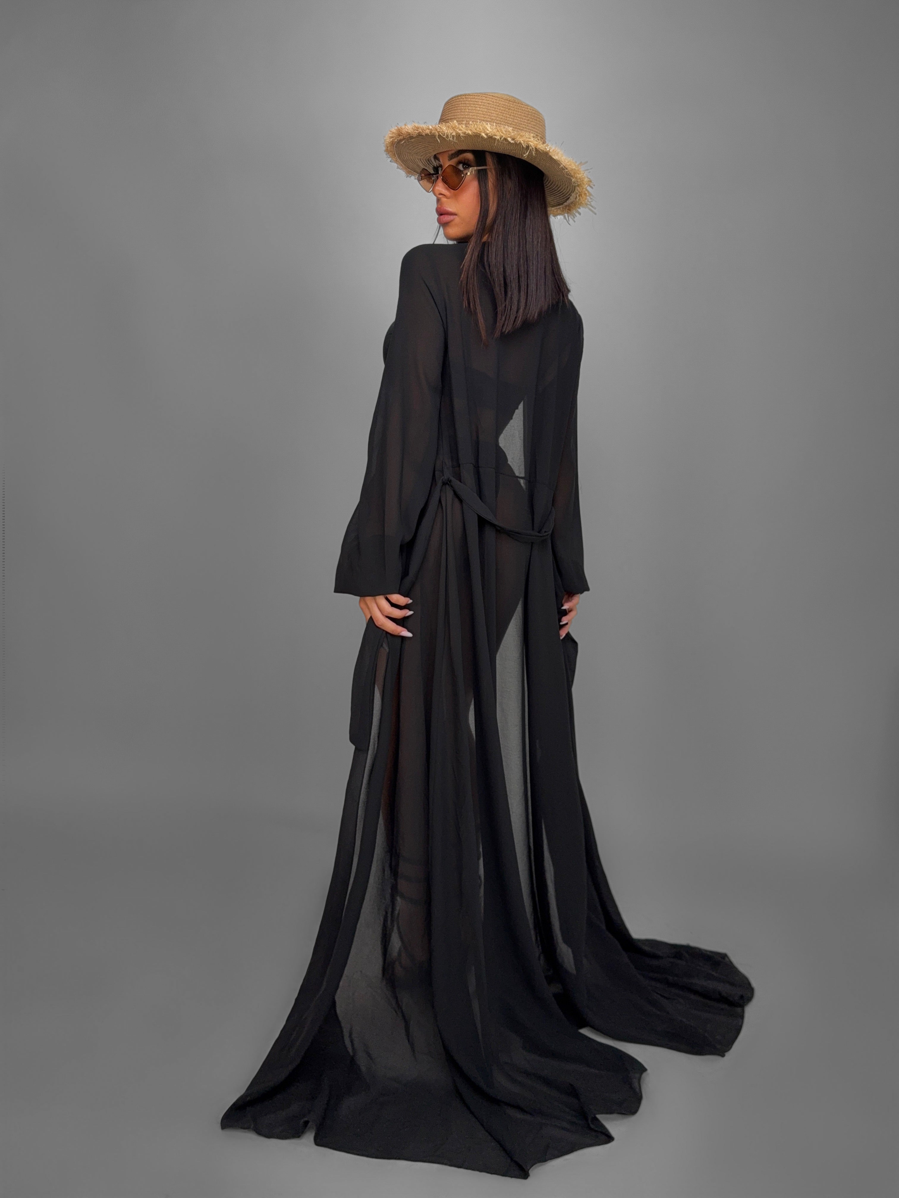 Maxi-Cardigan Dominique - Nero
