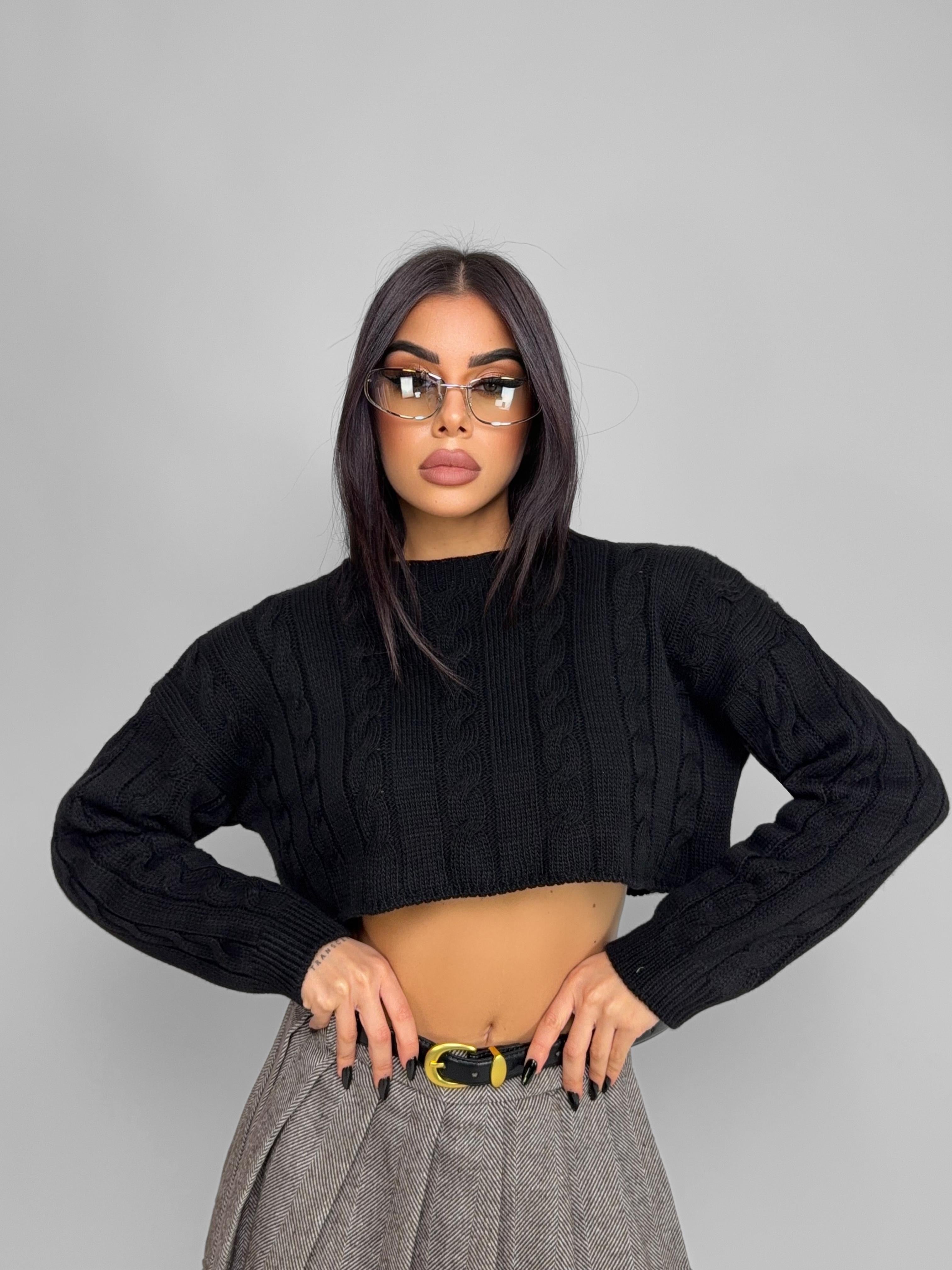 Maglione Mini Moss - Black