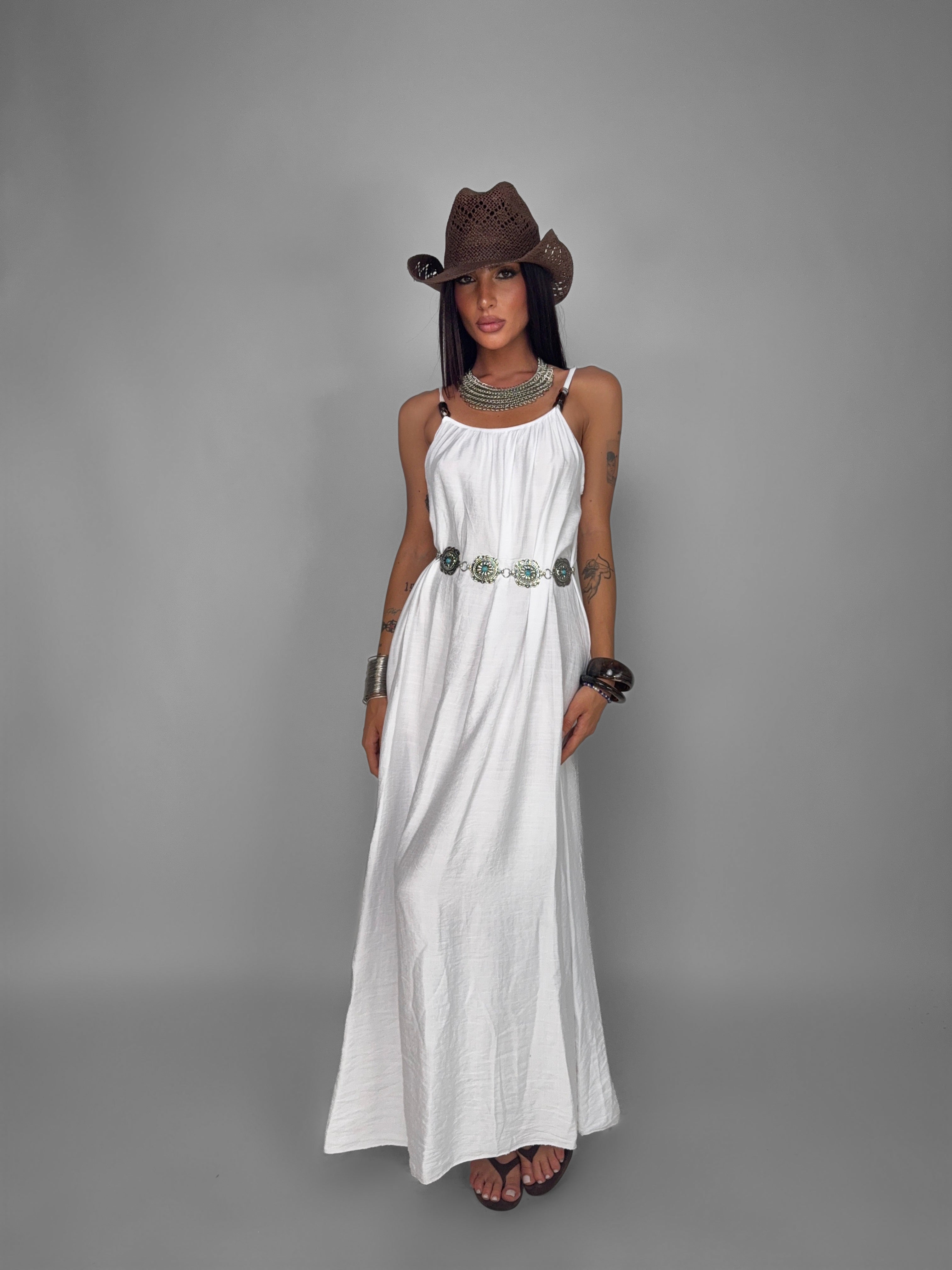 Abito Flowy Beaded