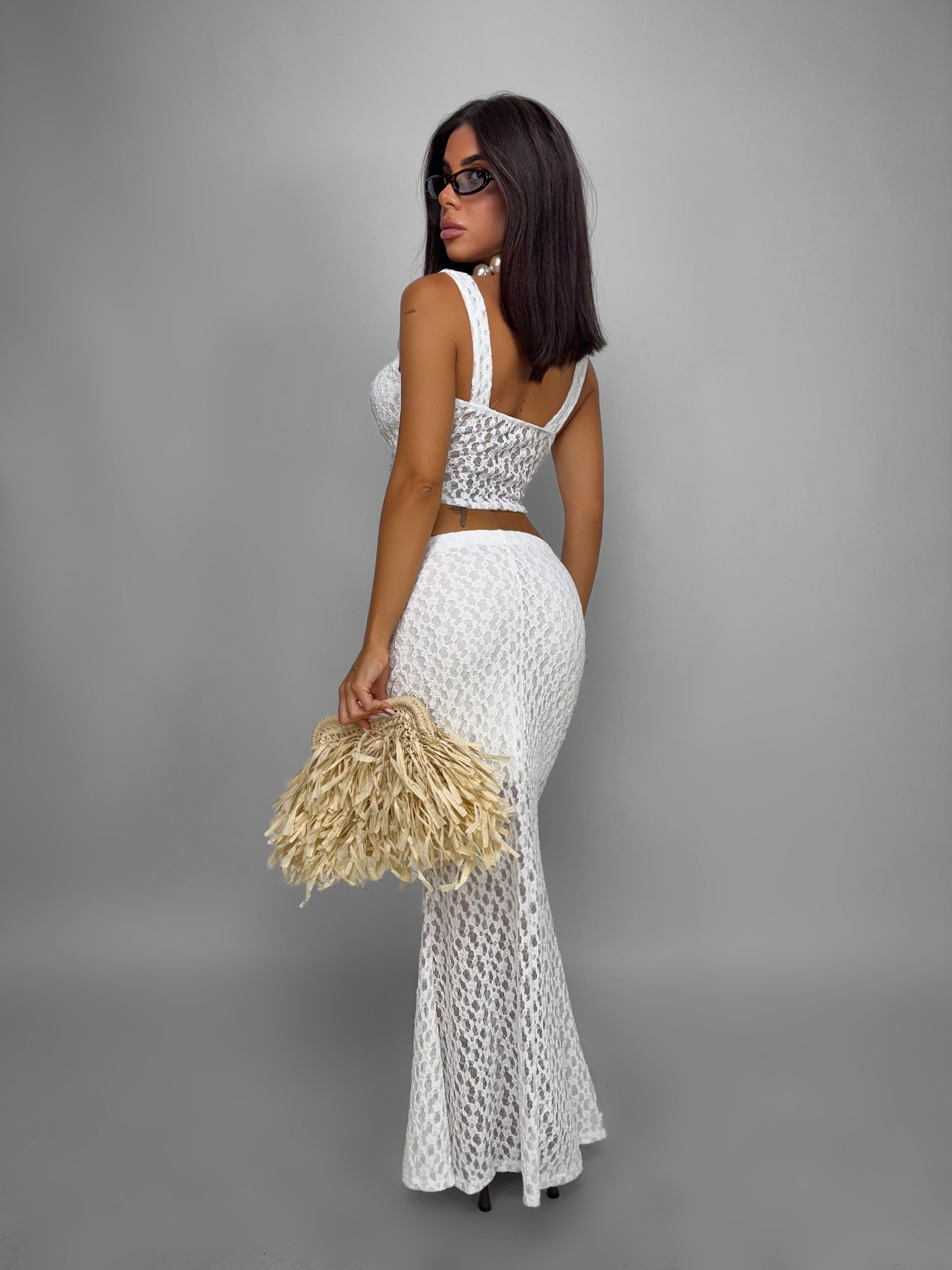 Completo Malibu Lace-White
