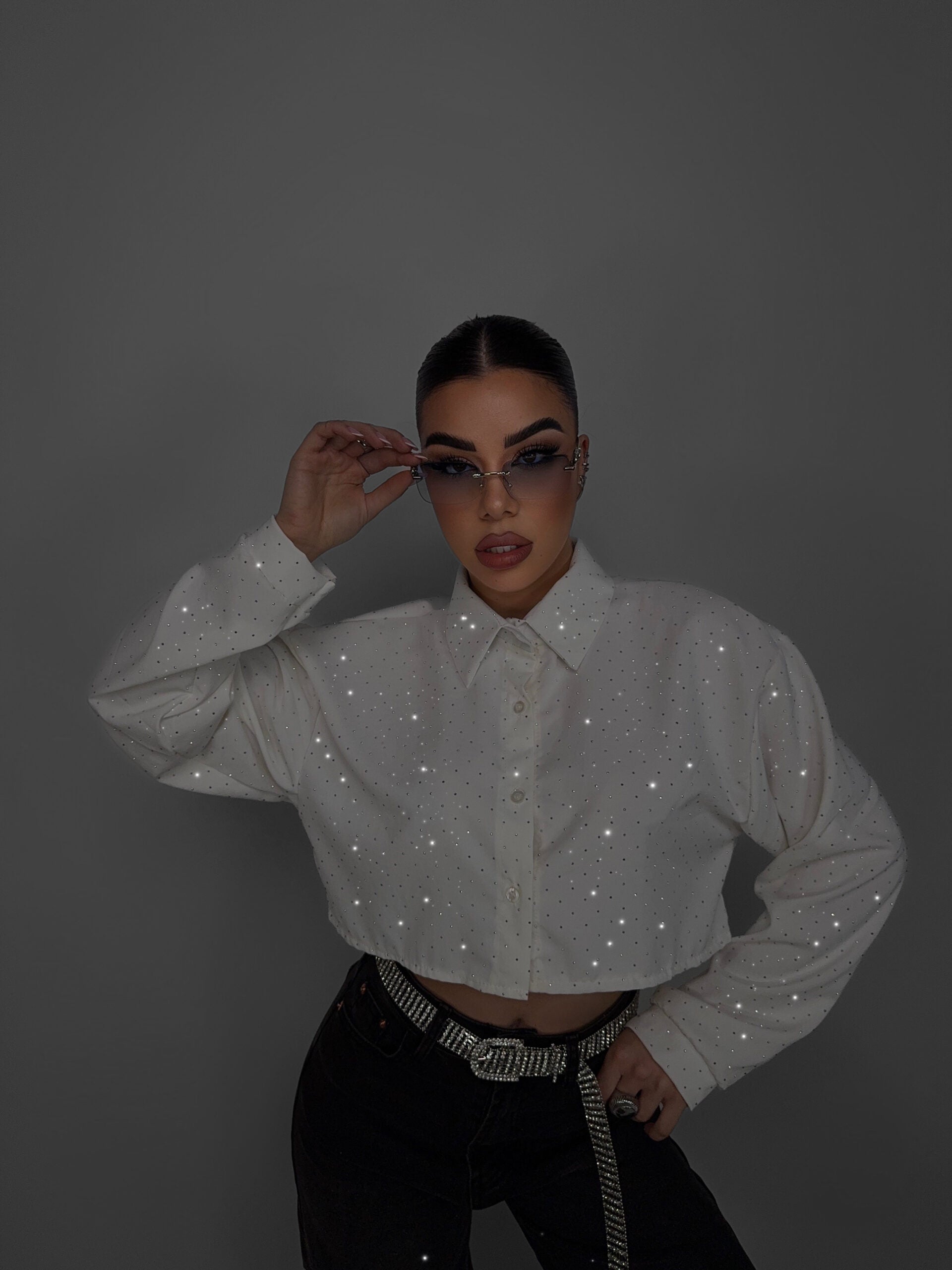 Camicia Crop Diamond