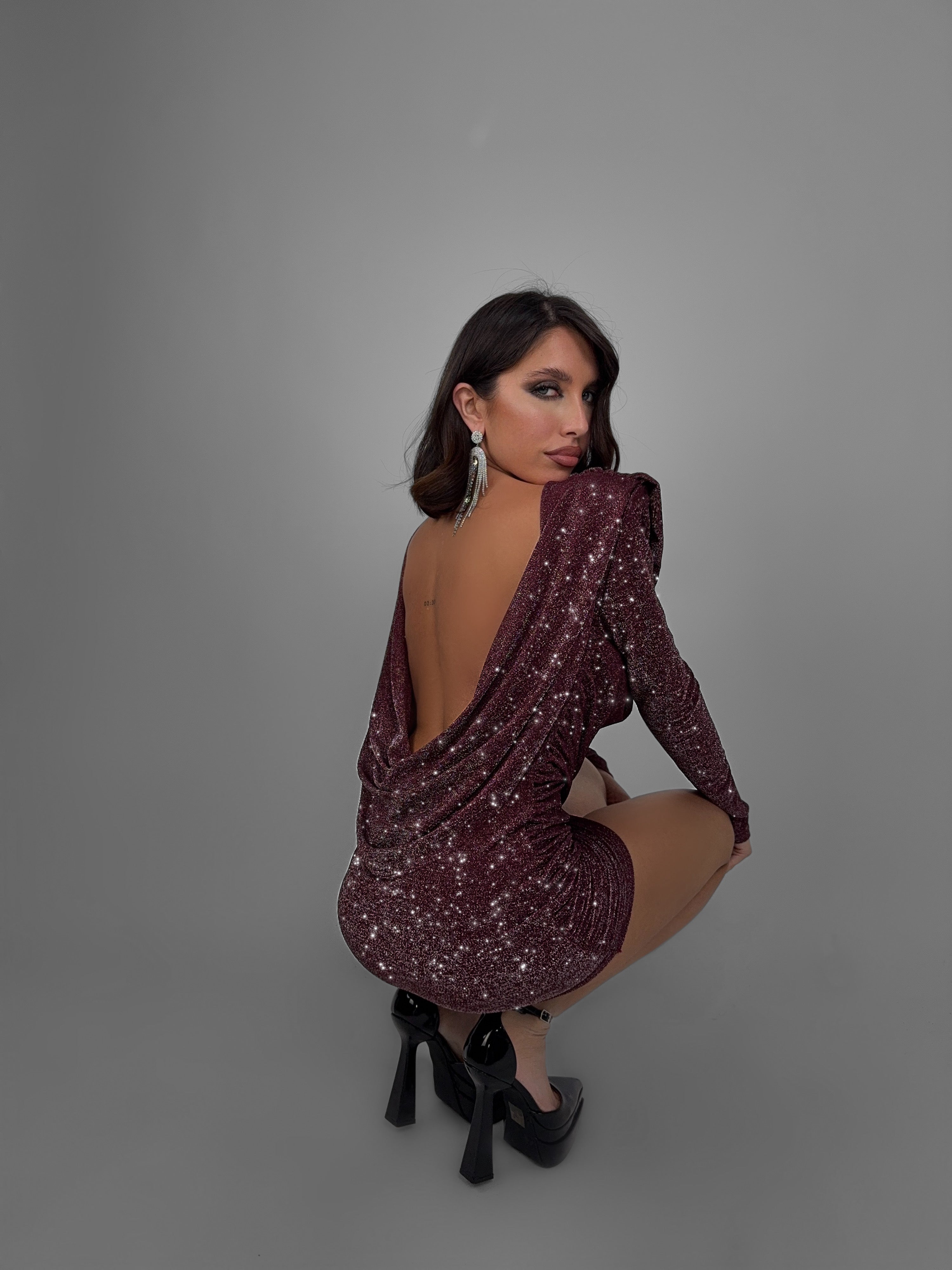 Abito Excuse My Back - Cherry red