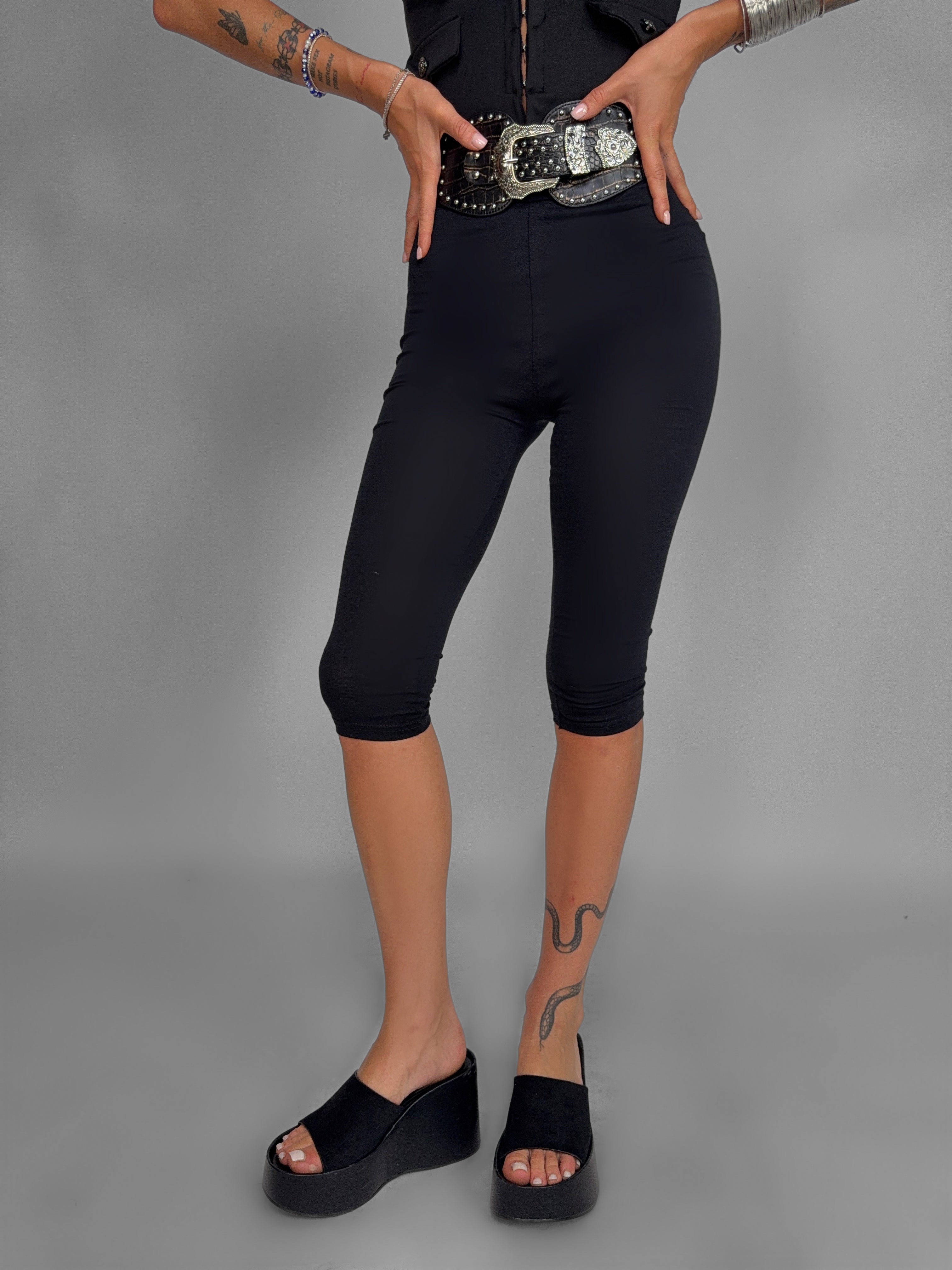 Leggings Pinocchietto-Black