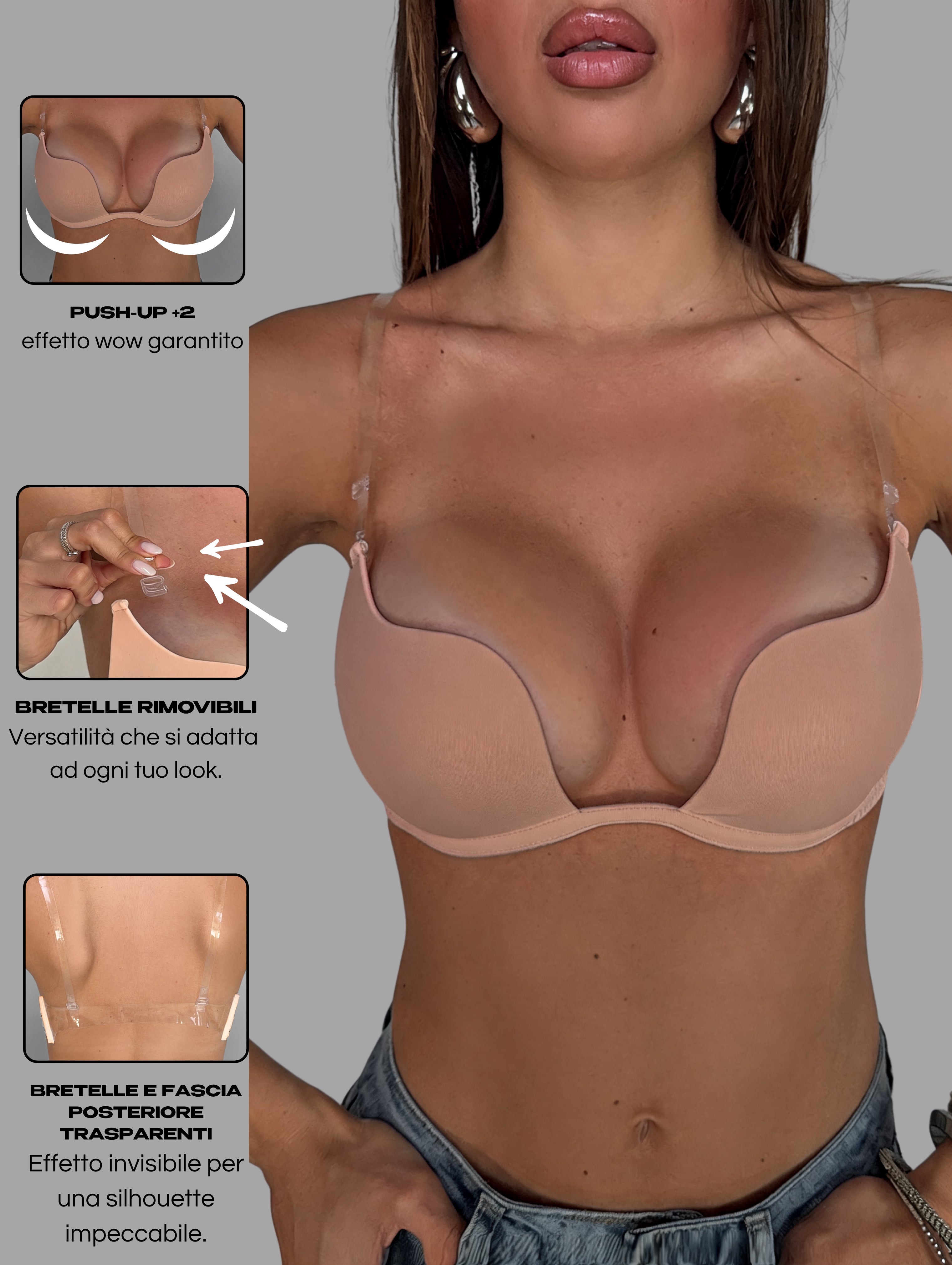 Reggiseno Push Up Invisible-Skin