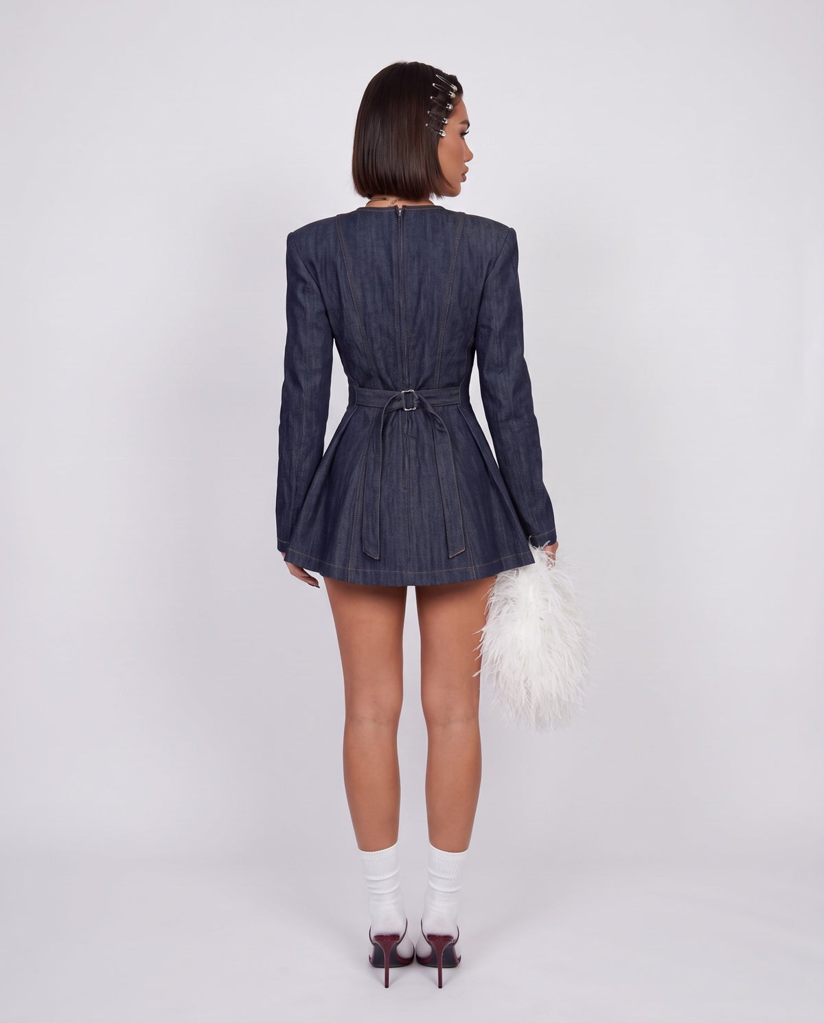 Abito Denim Button