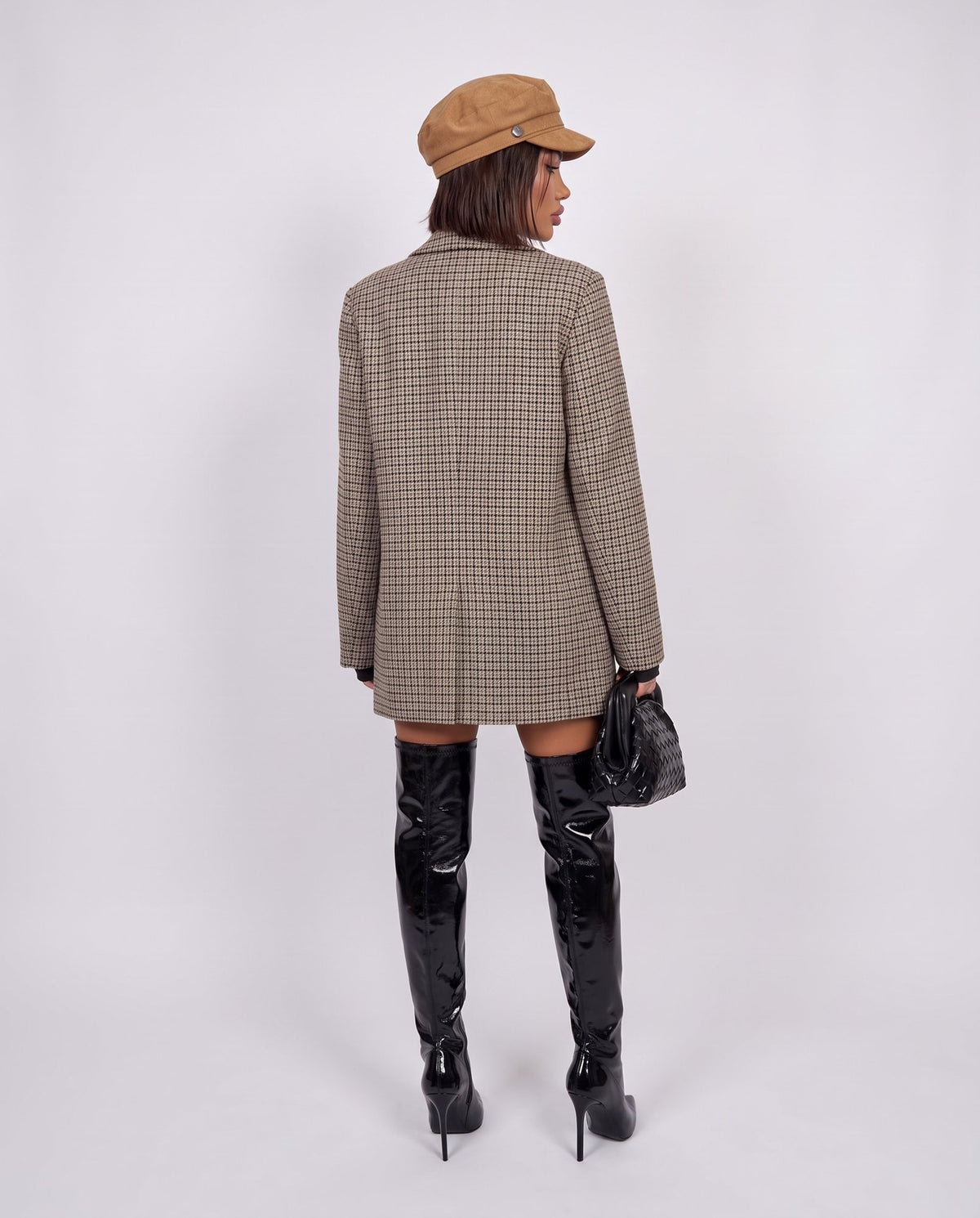 Giacca Mini Check-Beige