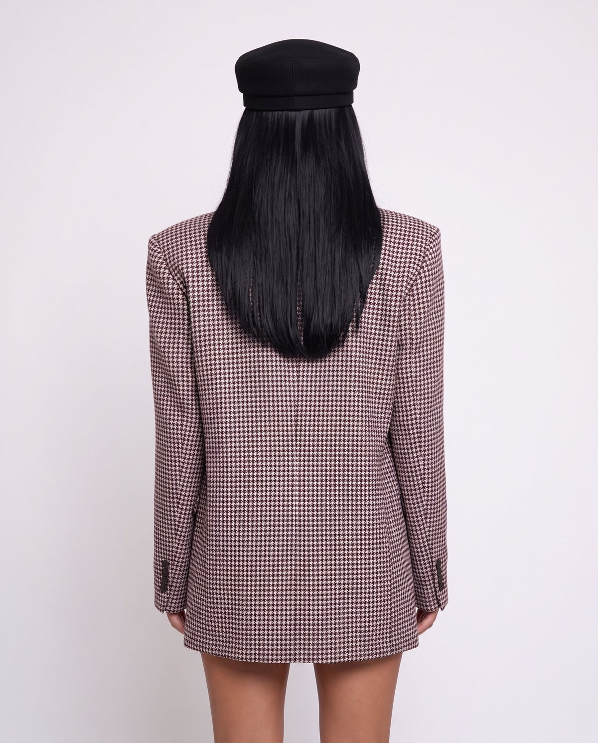 Giacca Mini Check-Cherry Red