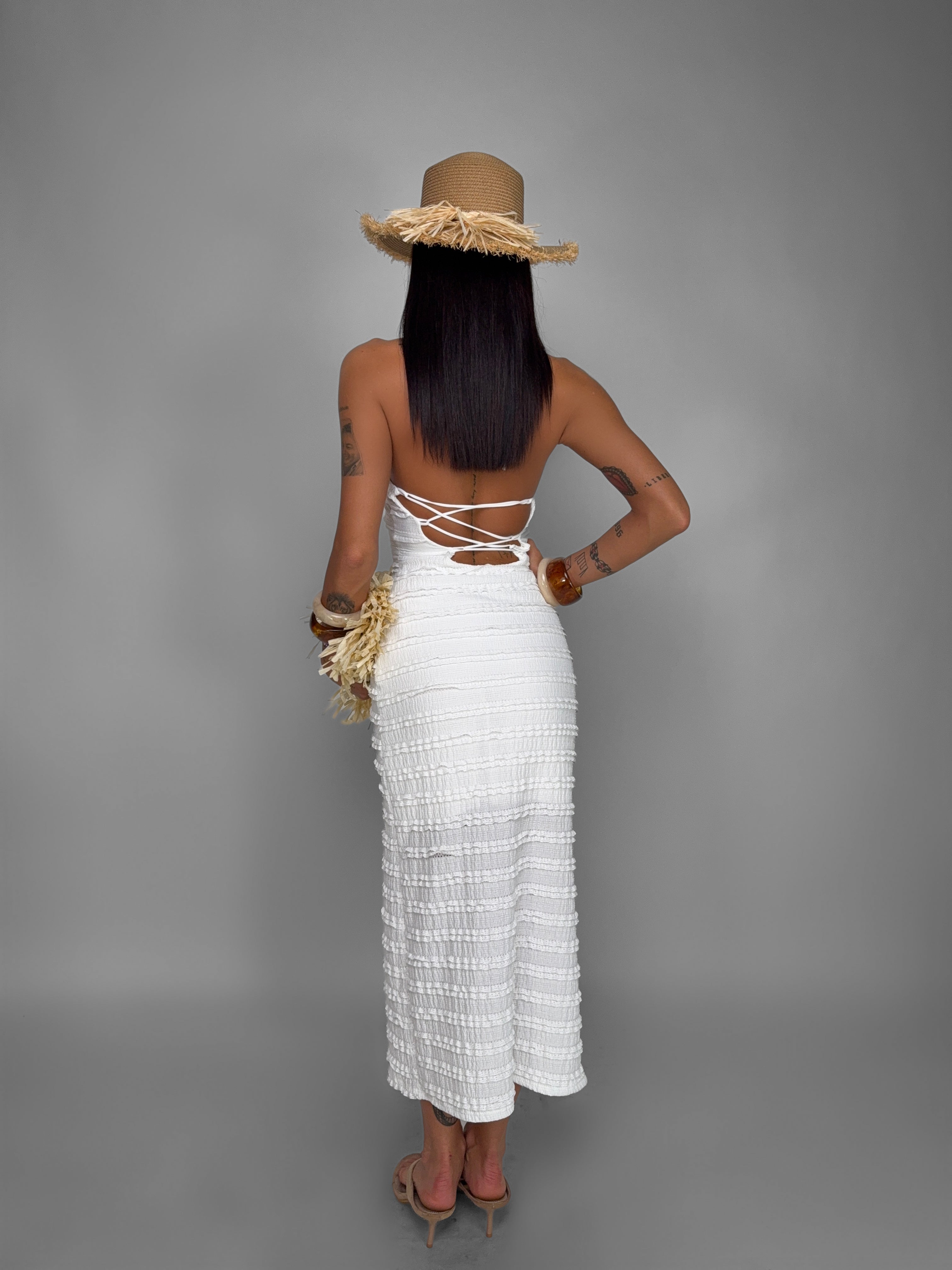 Abito Malibu Ring-White