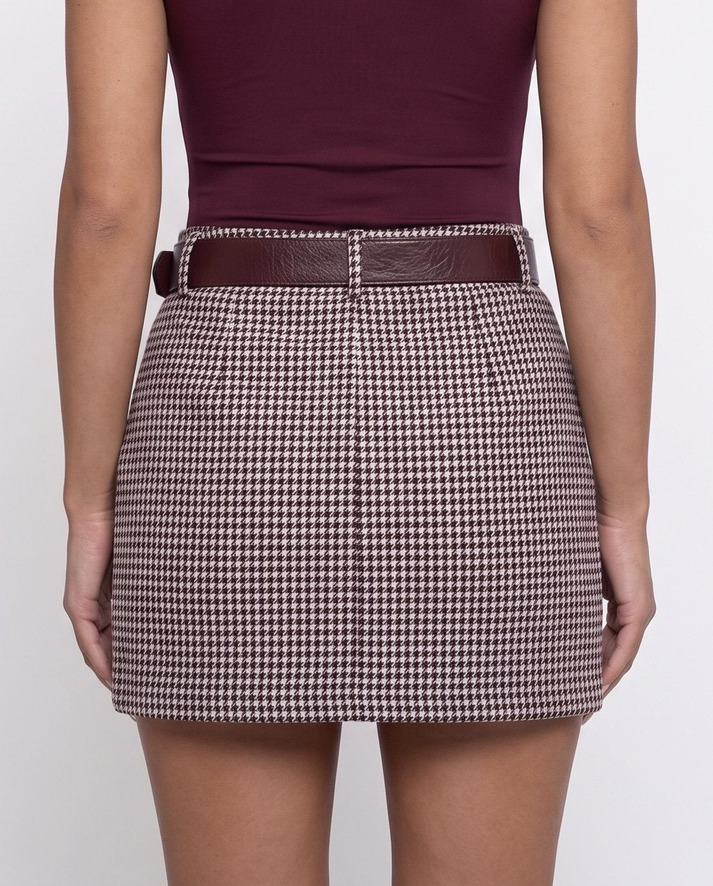 Shorts Mini Check-Cherry Red