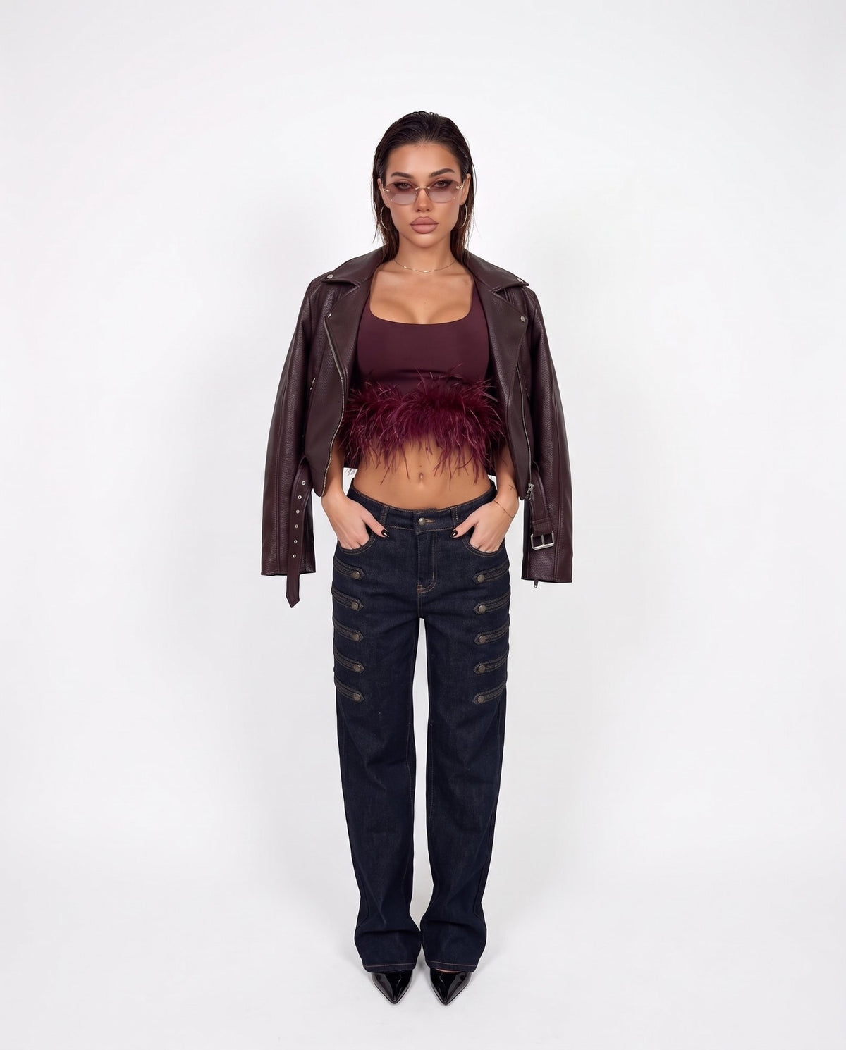 Total Look Feather Touch-Cherry Red