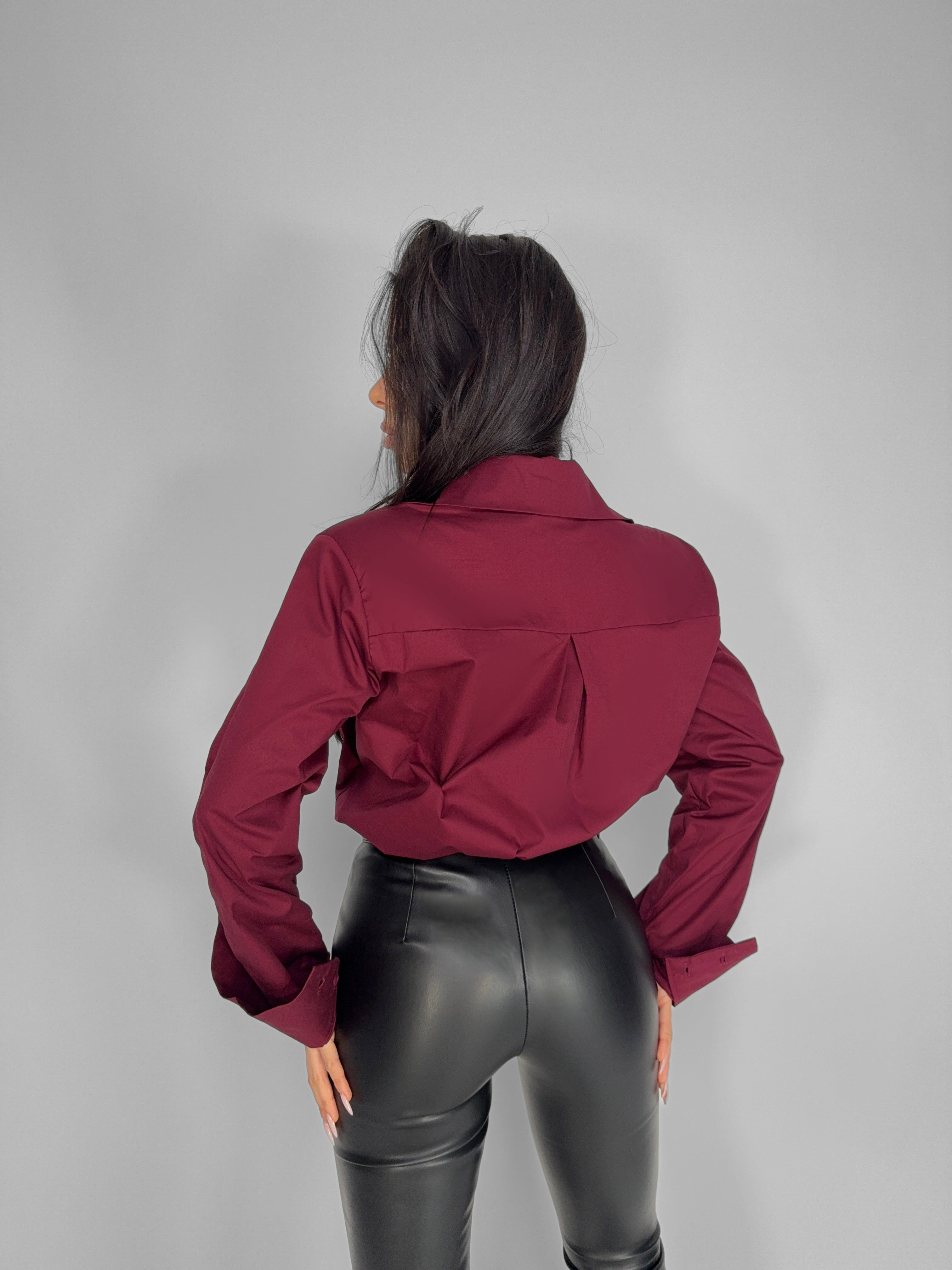 Camicia Mega Shoulder - Cherry Red