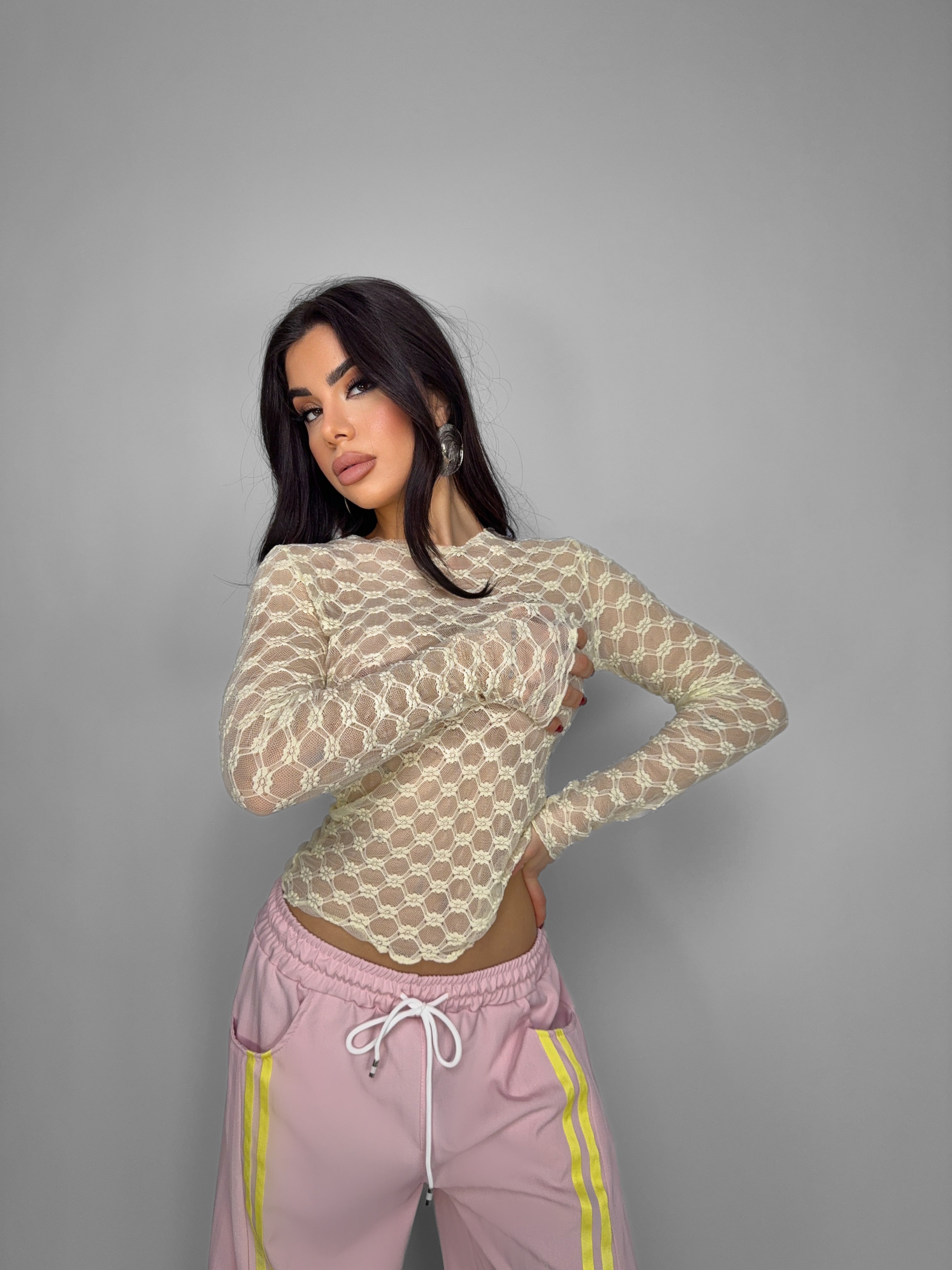 Maglia Scalloped - Yellow