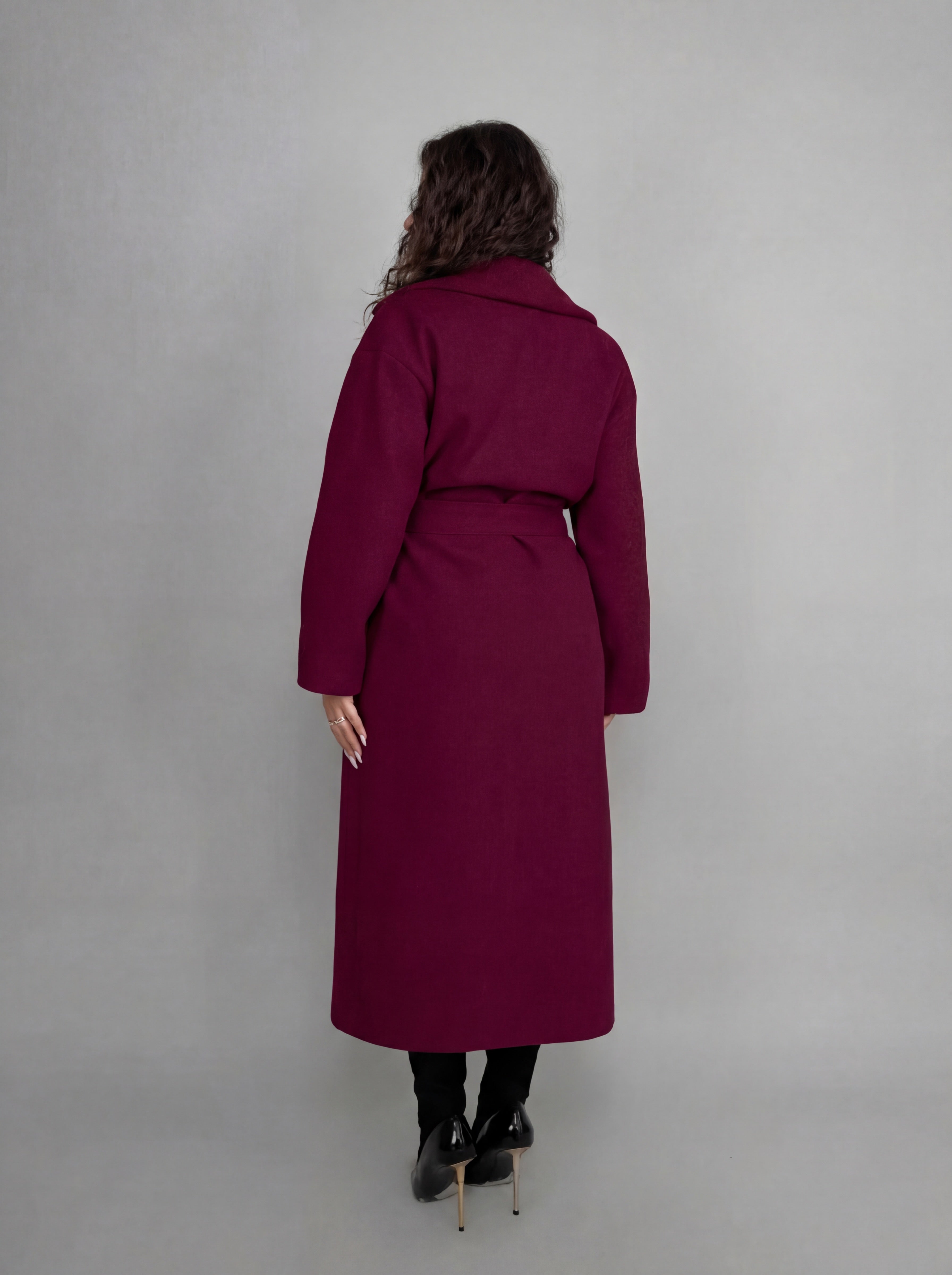CURVY FIT - Cappotto Wrap - Cherry Red