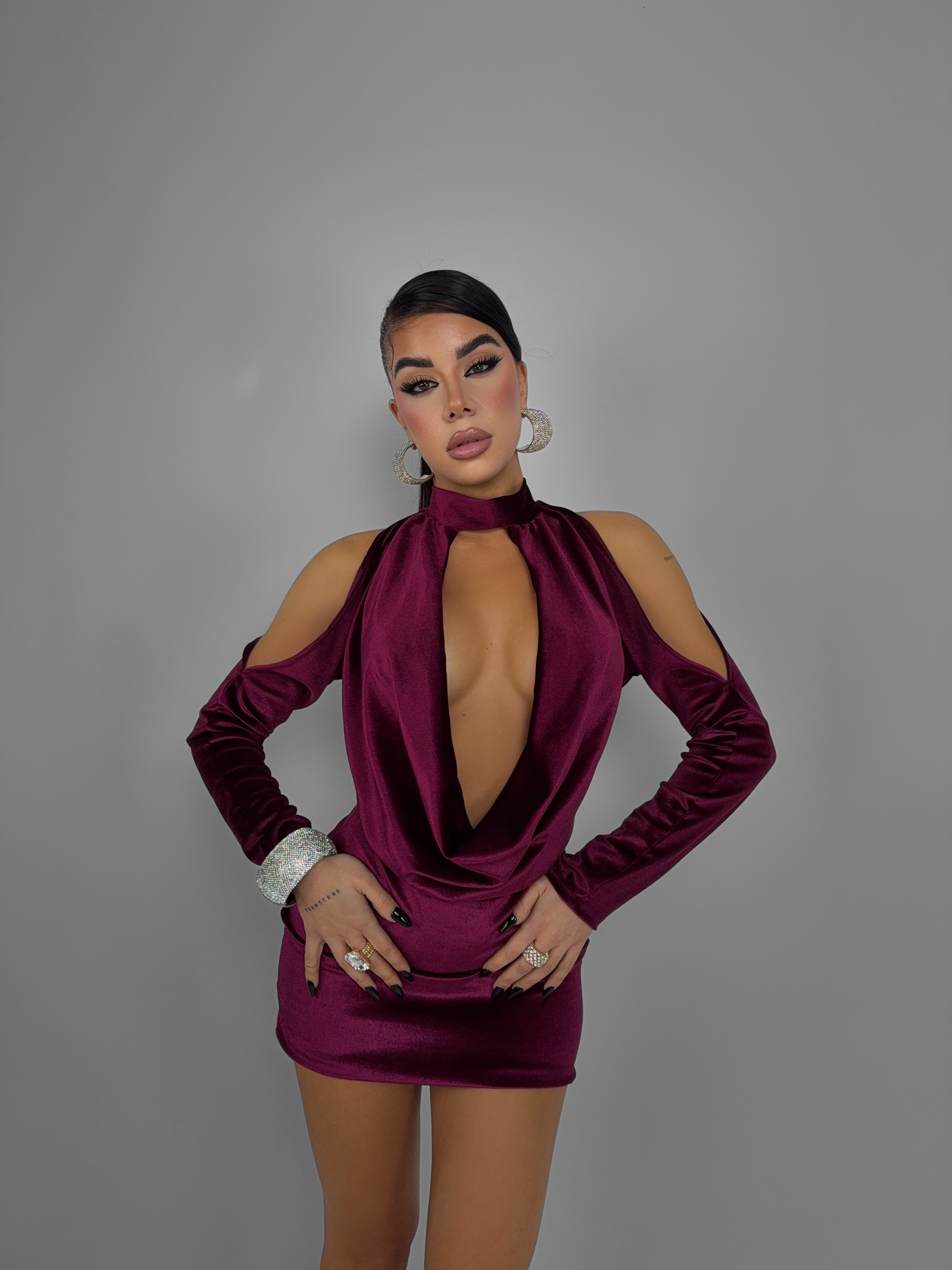 Abito Midnight Kiss - Cherry red