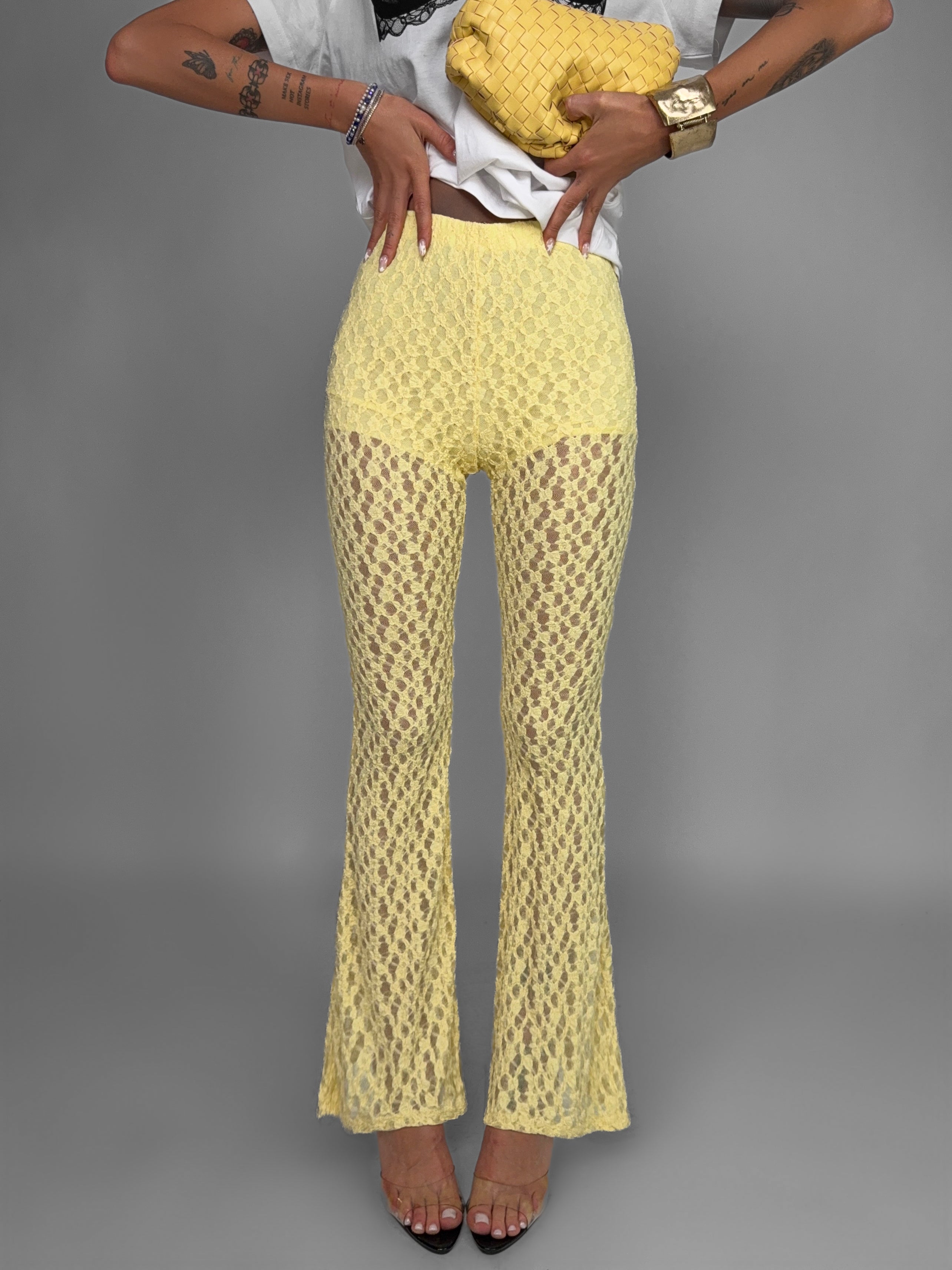 Pantalone Crochet-Yellow