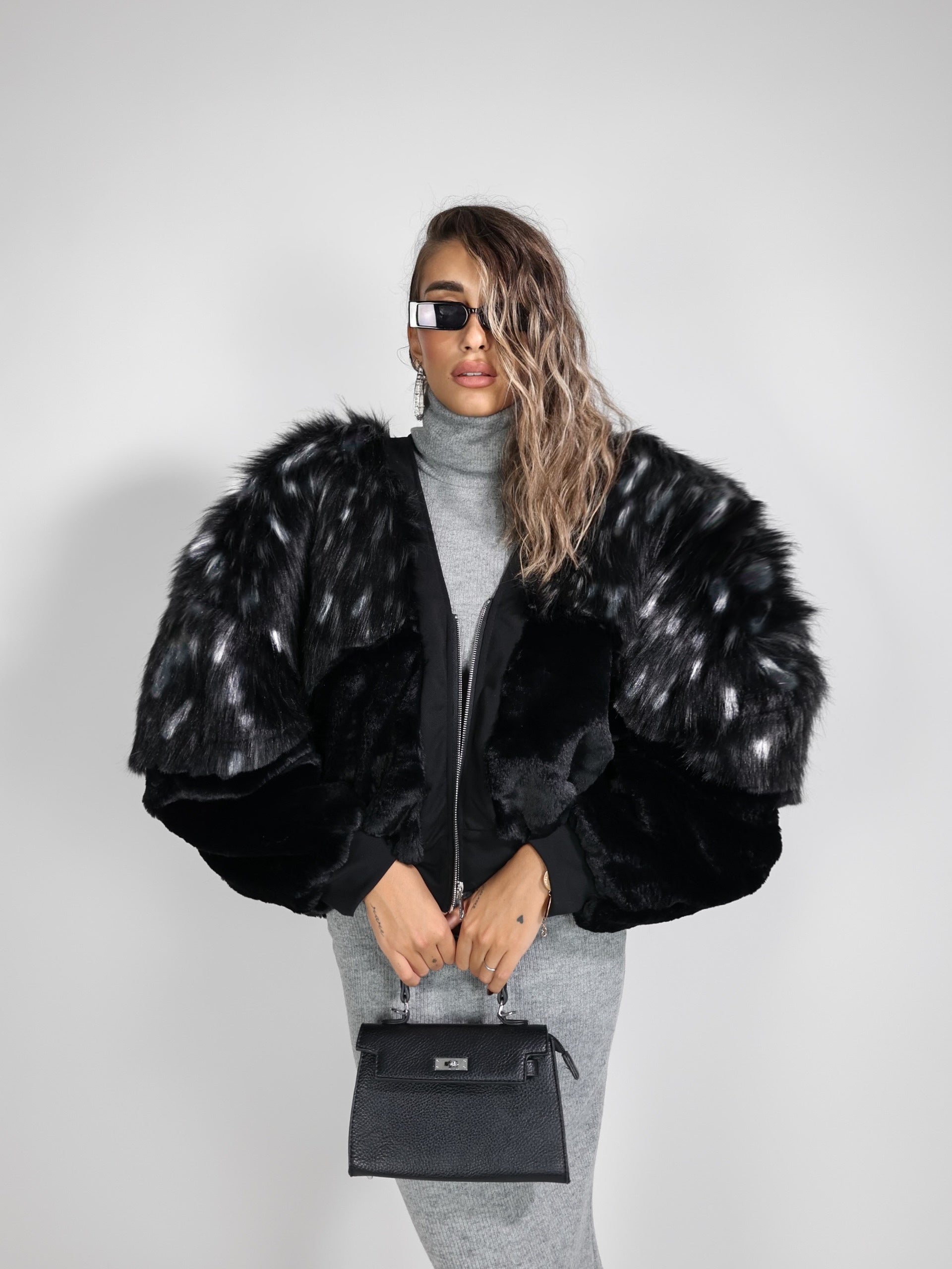 Pelliccia Bomber - Black