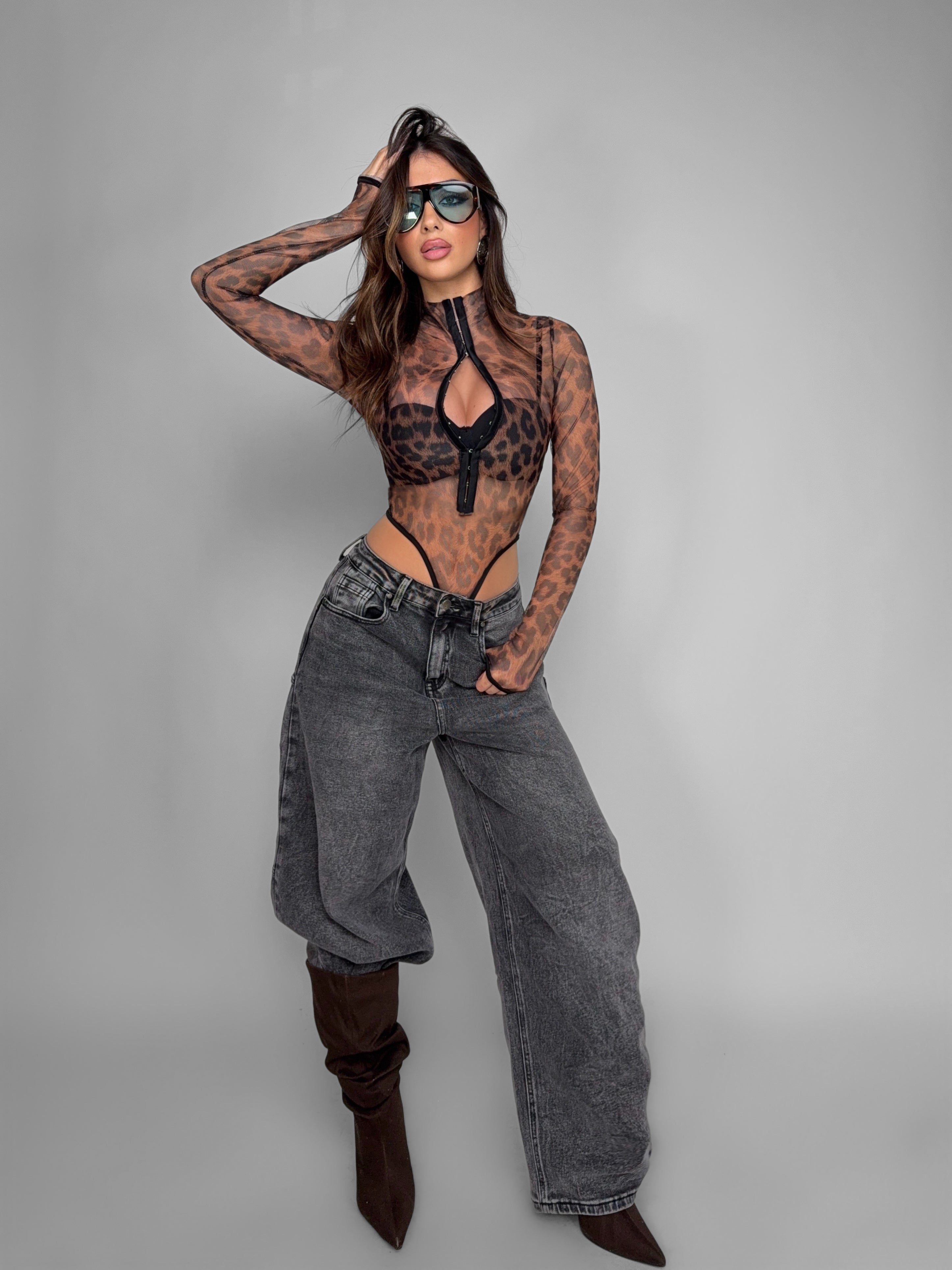 Total Look Sheer Leopard