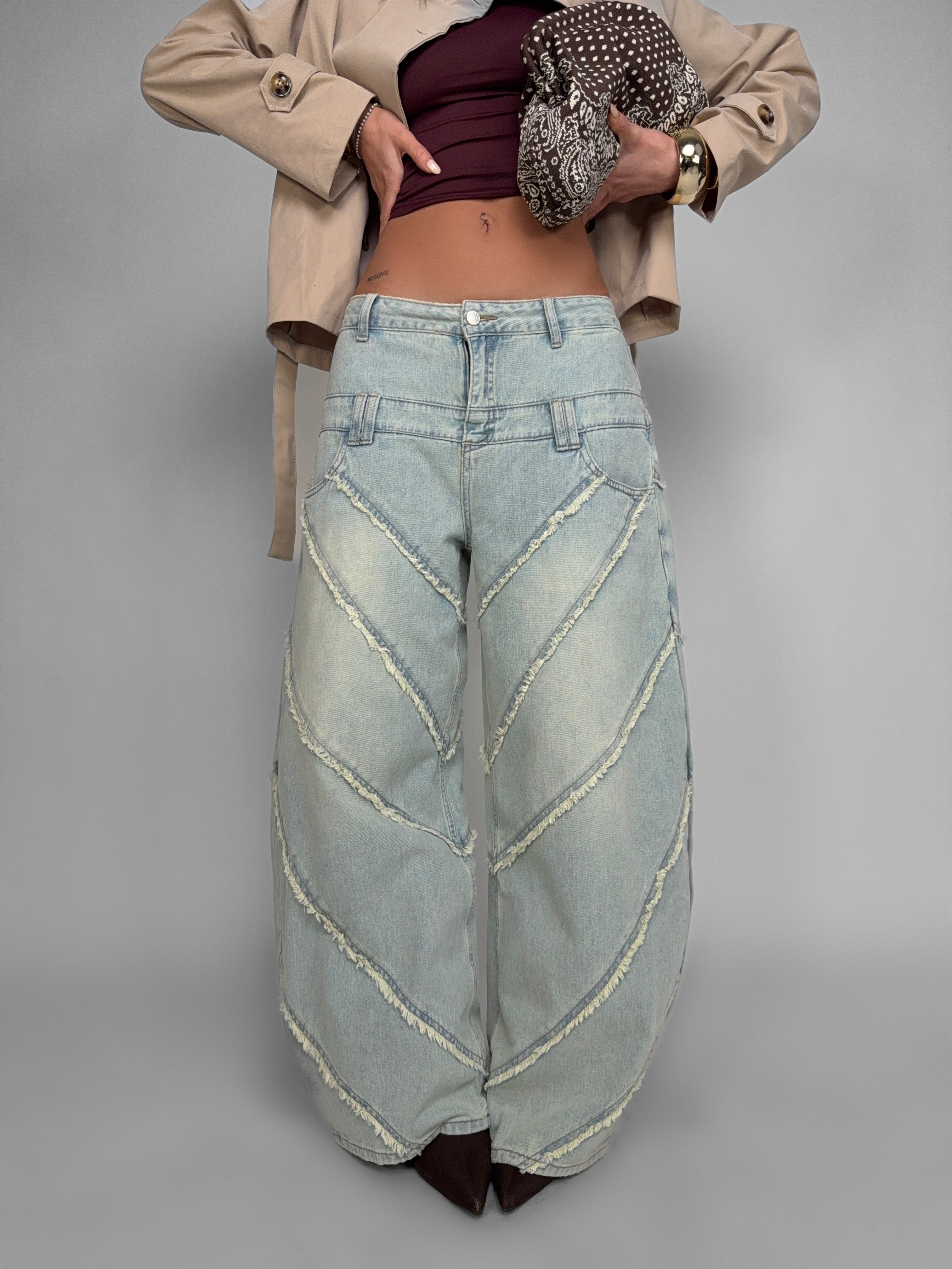 Frayed Line Jeans