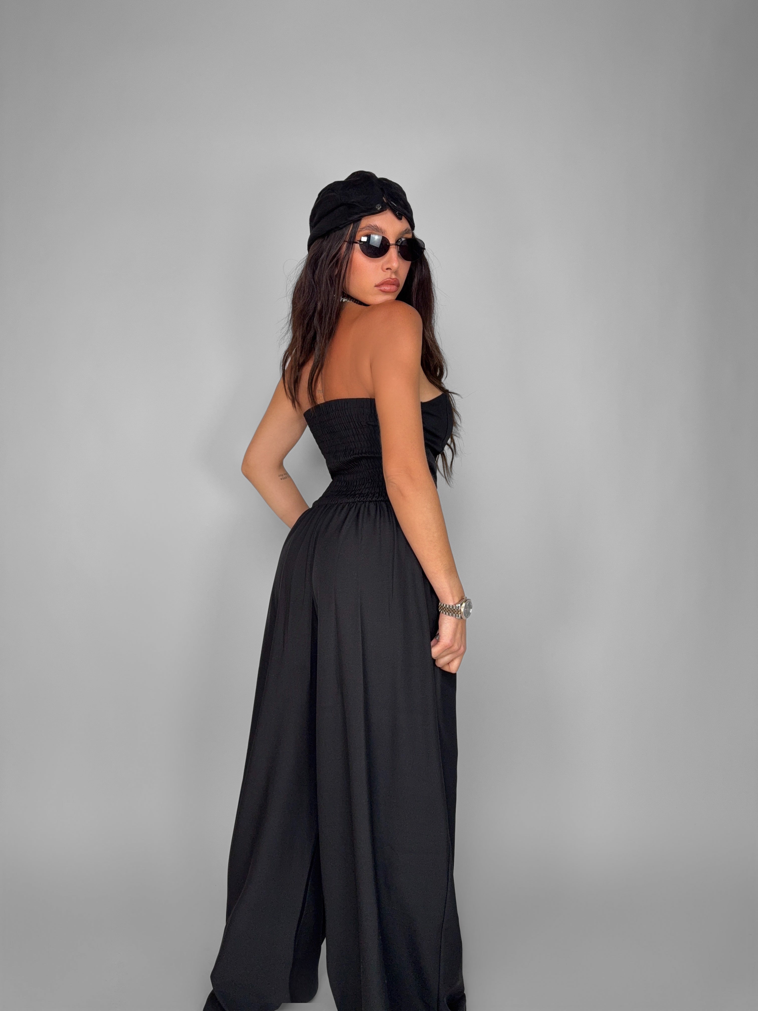 Strapless Jumpsuit-Black