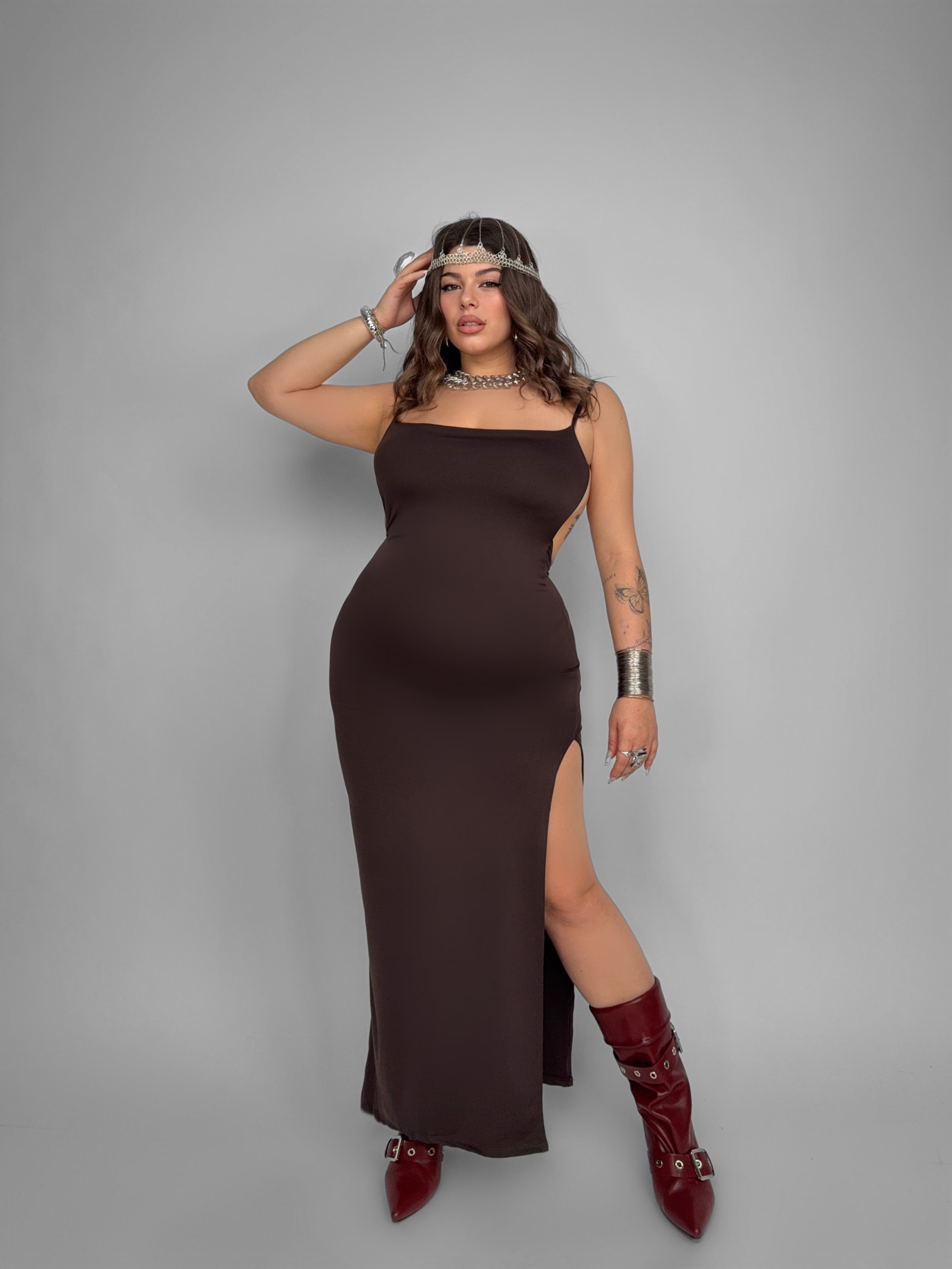 CURVY FIT - Abito Naked Back