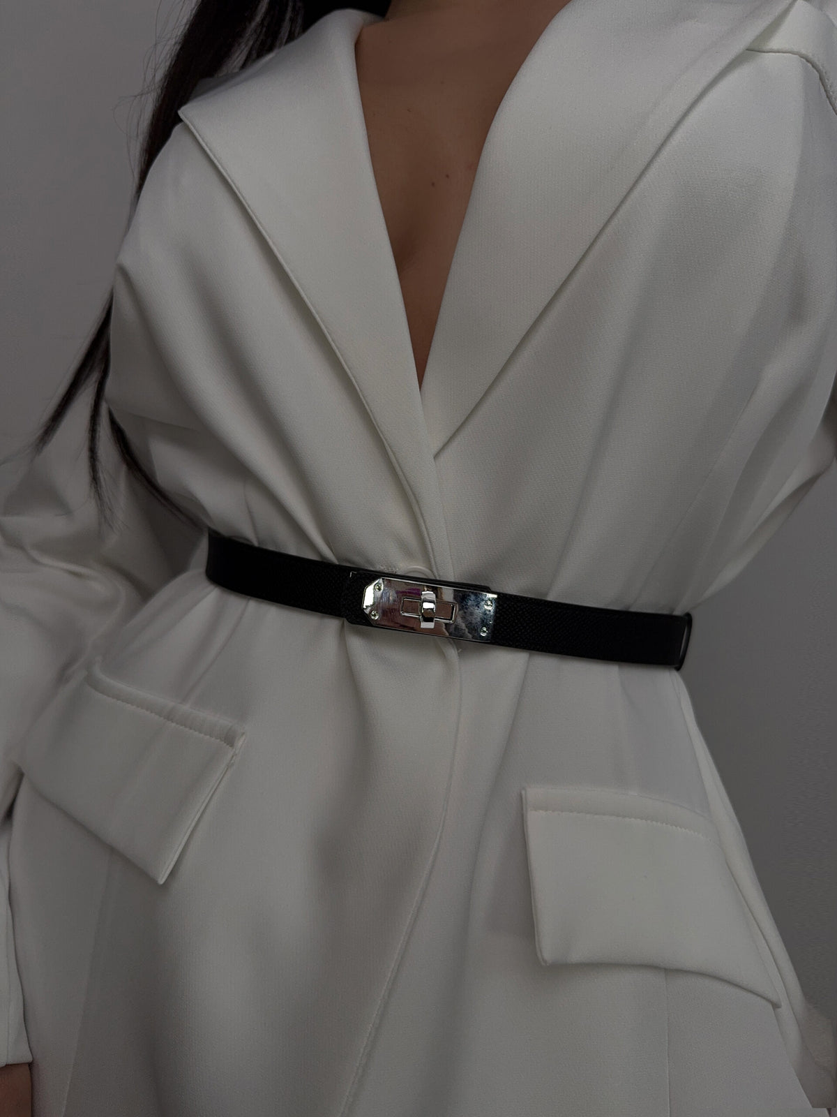 Fine Line Belt - Silver
