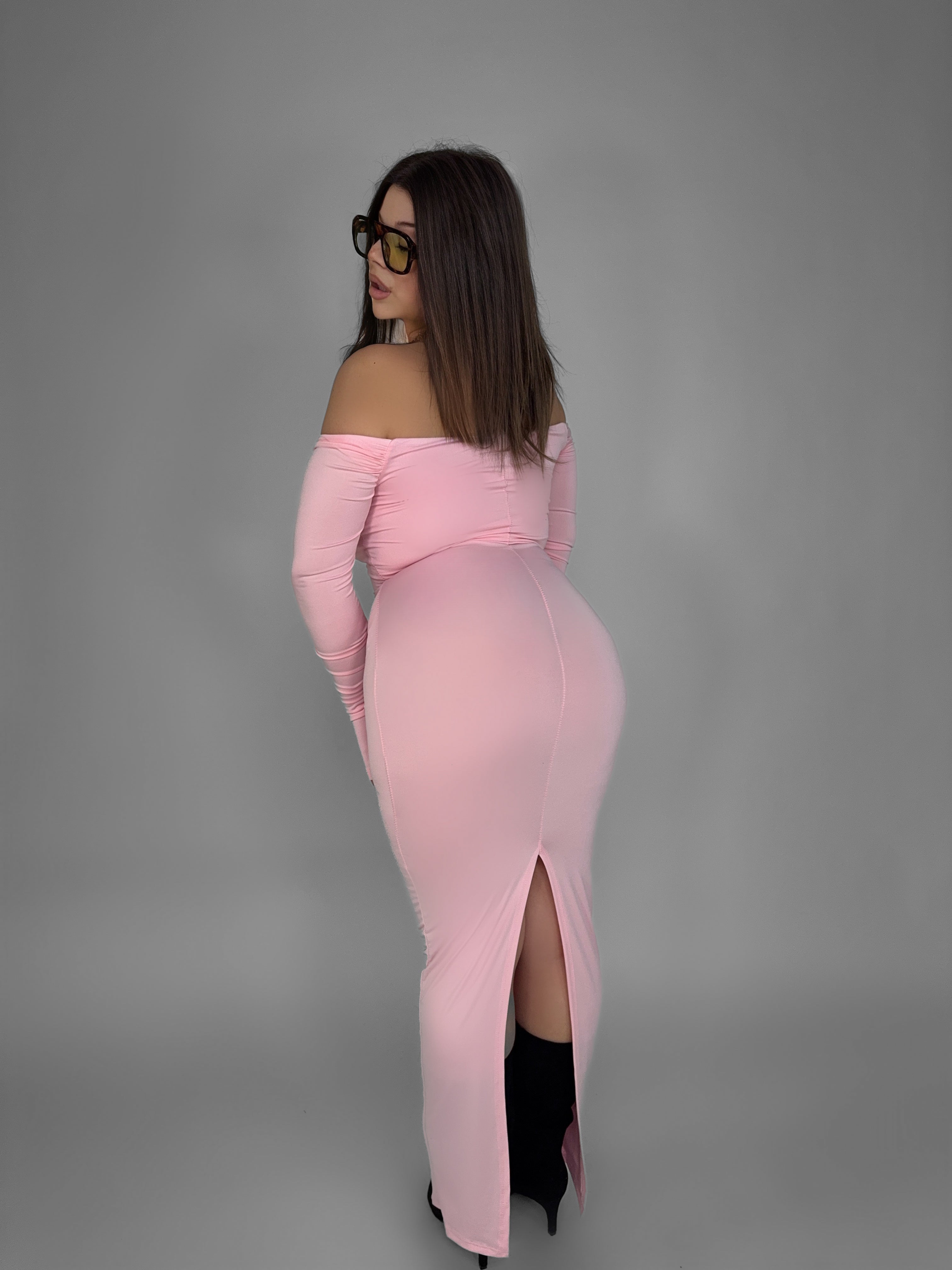 CURVY FIT - Abito Luxe Off-Pink