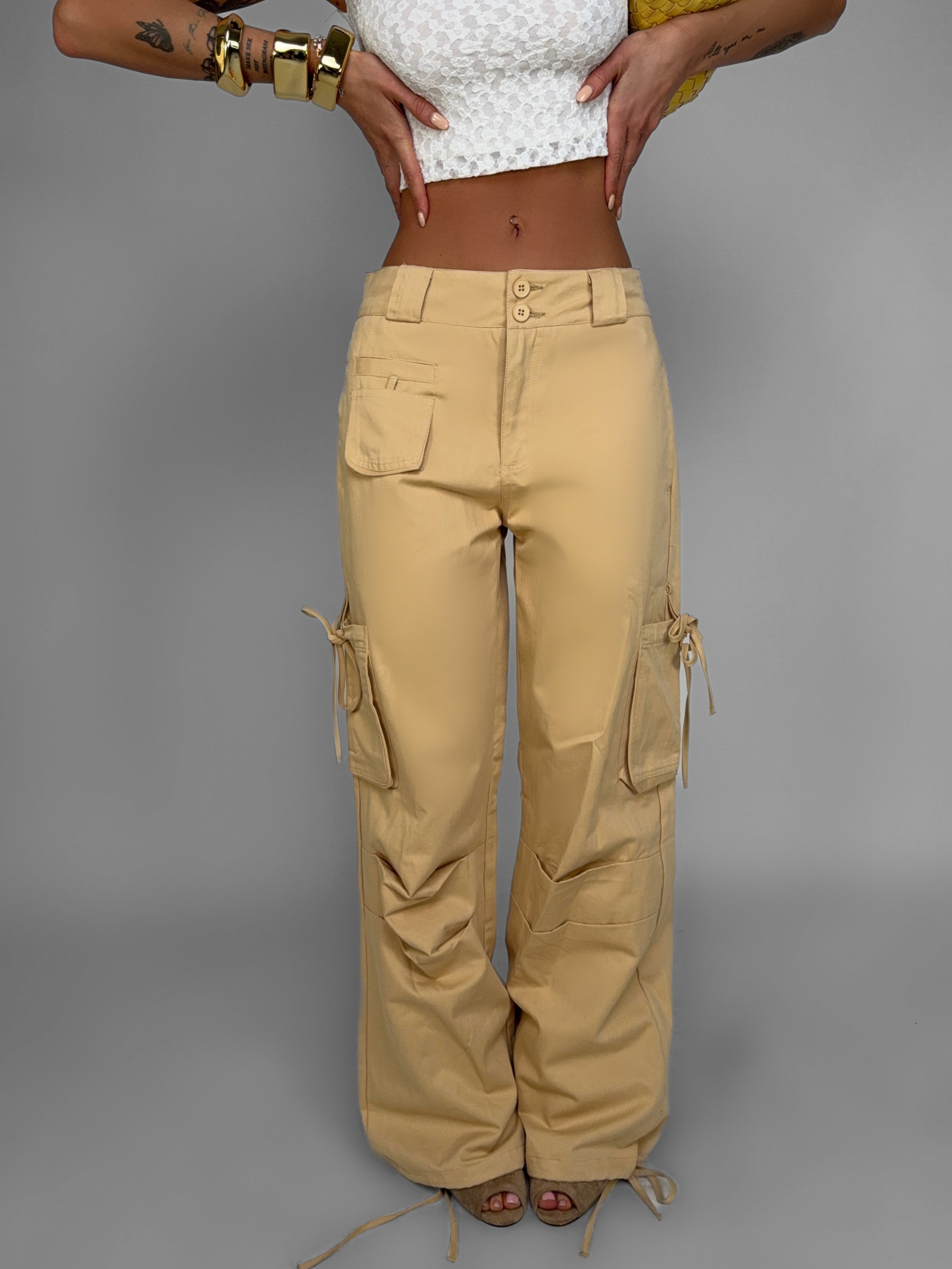 Pantalone Sweet Bow-Beige