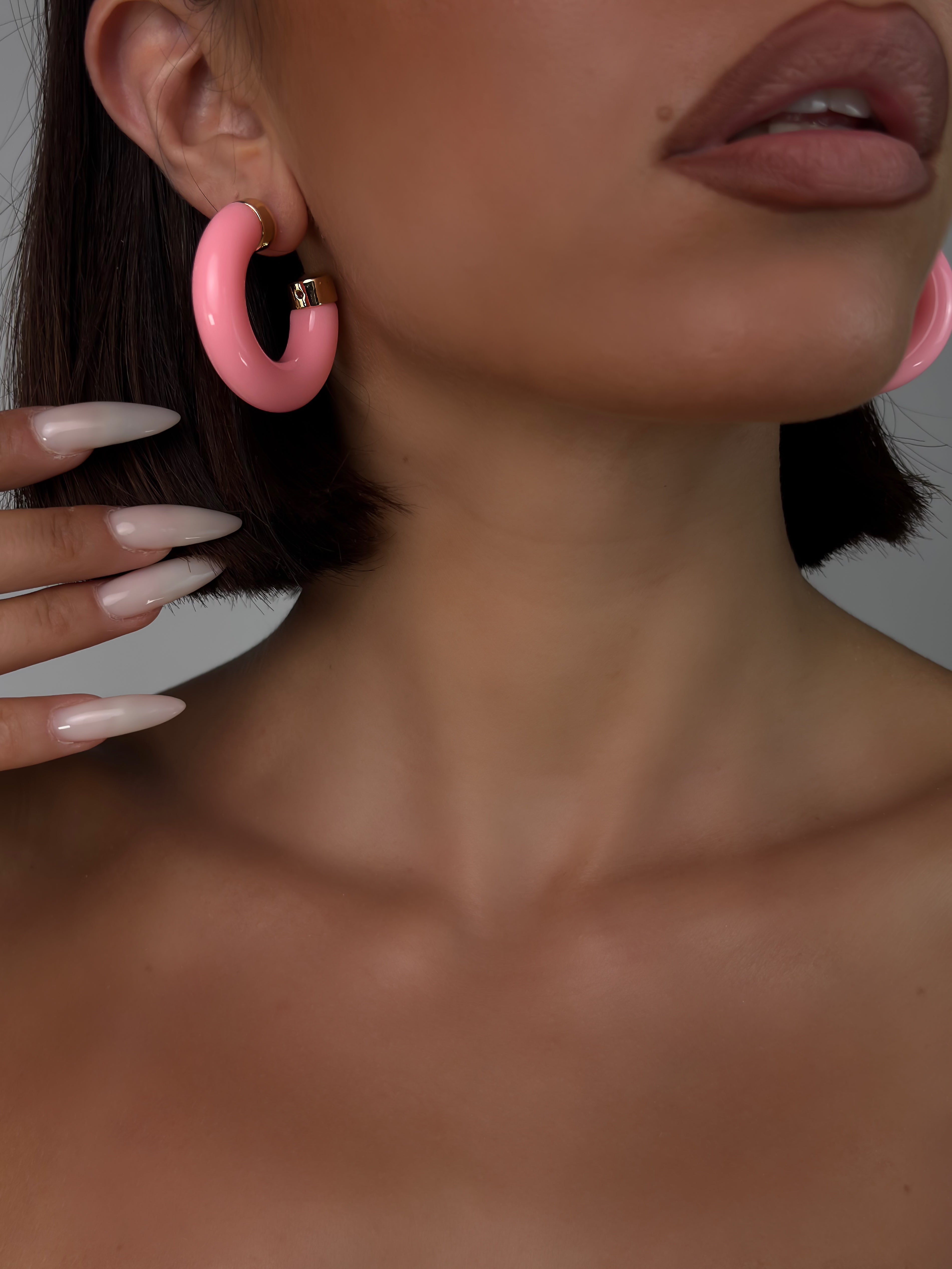 Orecchini Hoop - Rosa