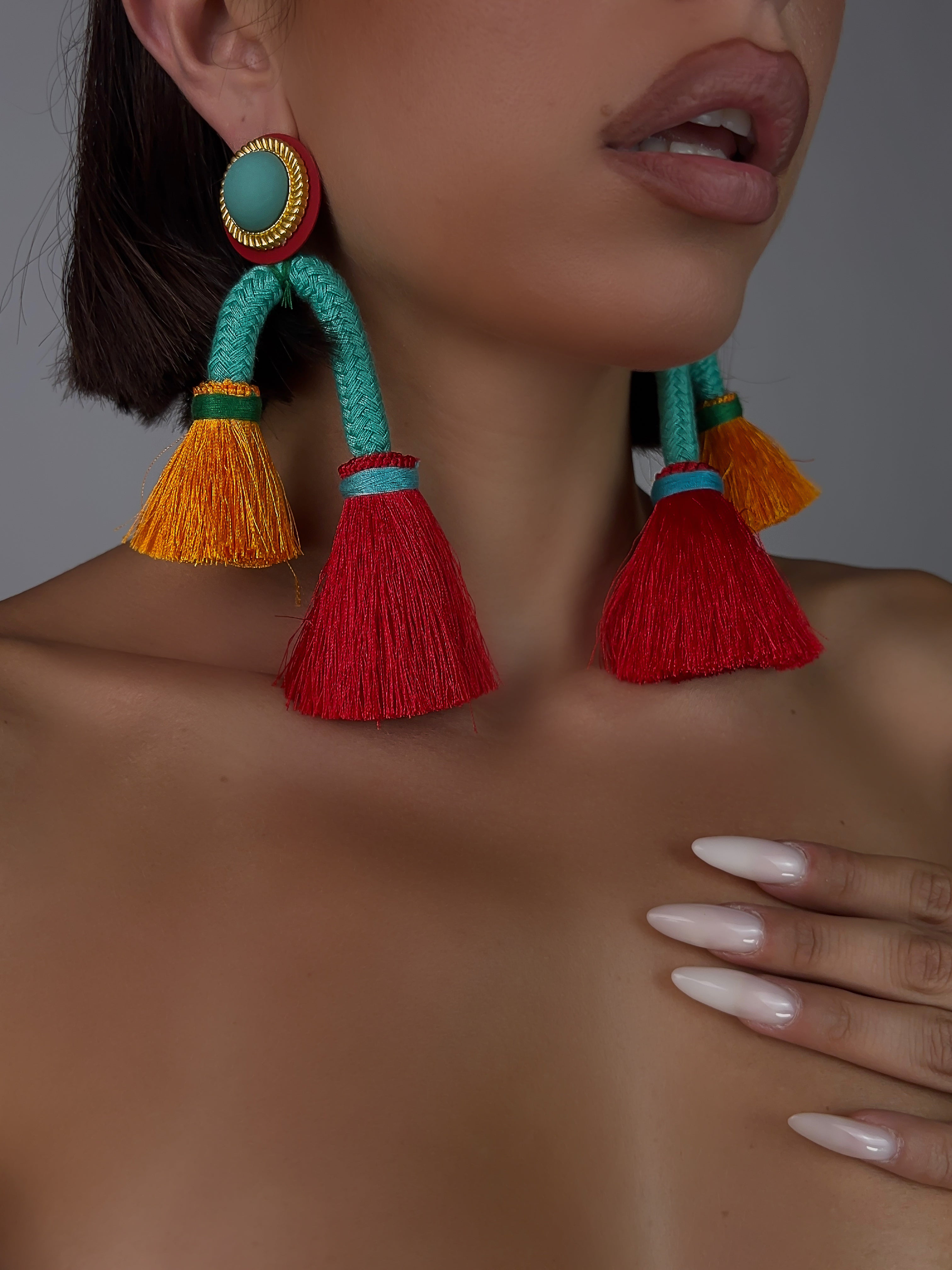 Orecchini Color Rope -Red