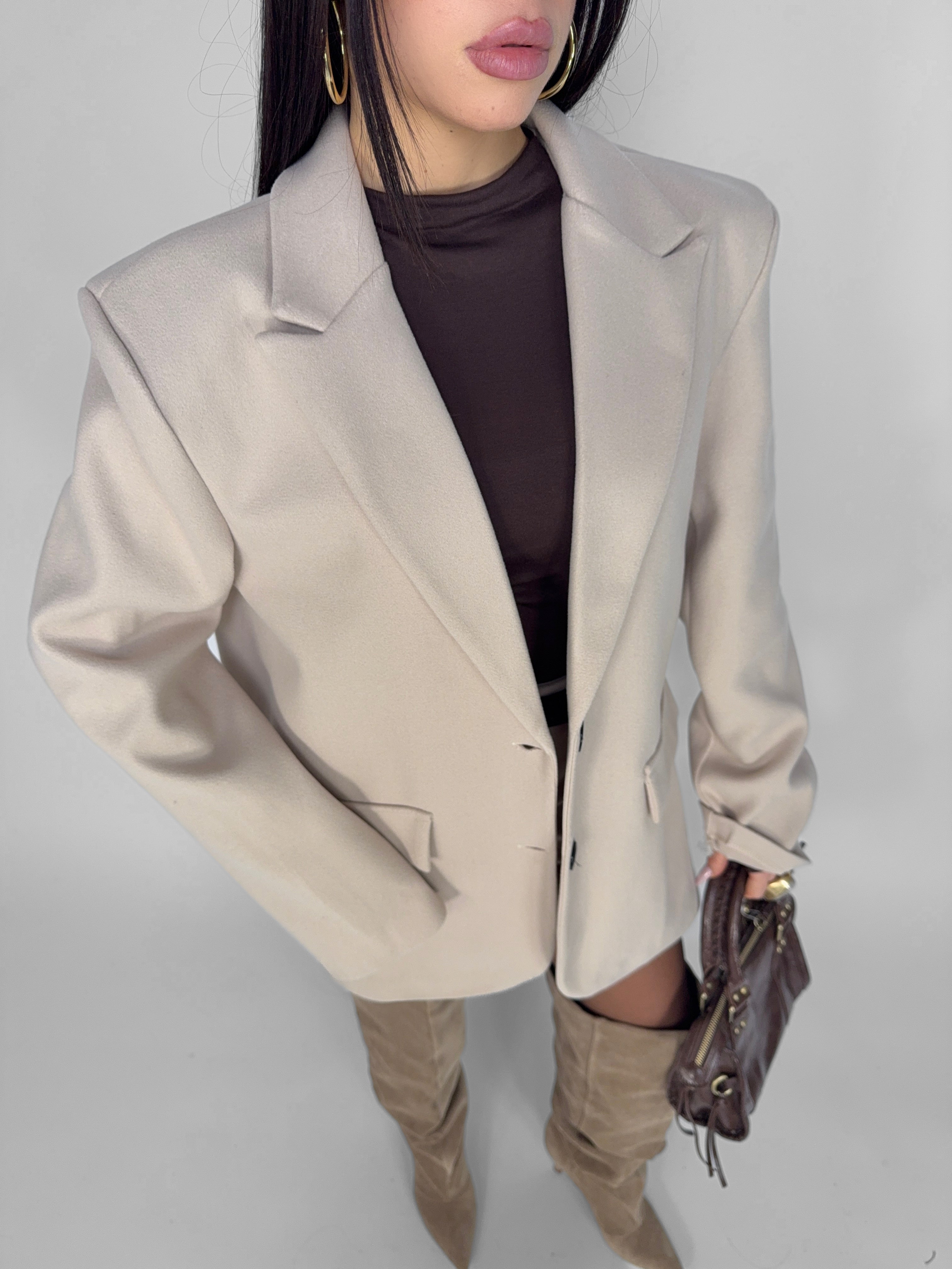 Material Girl Coat - Beige