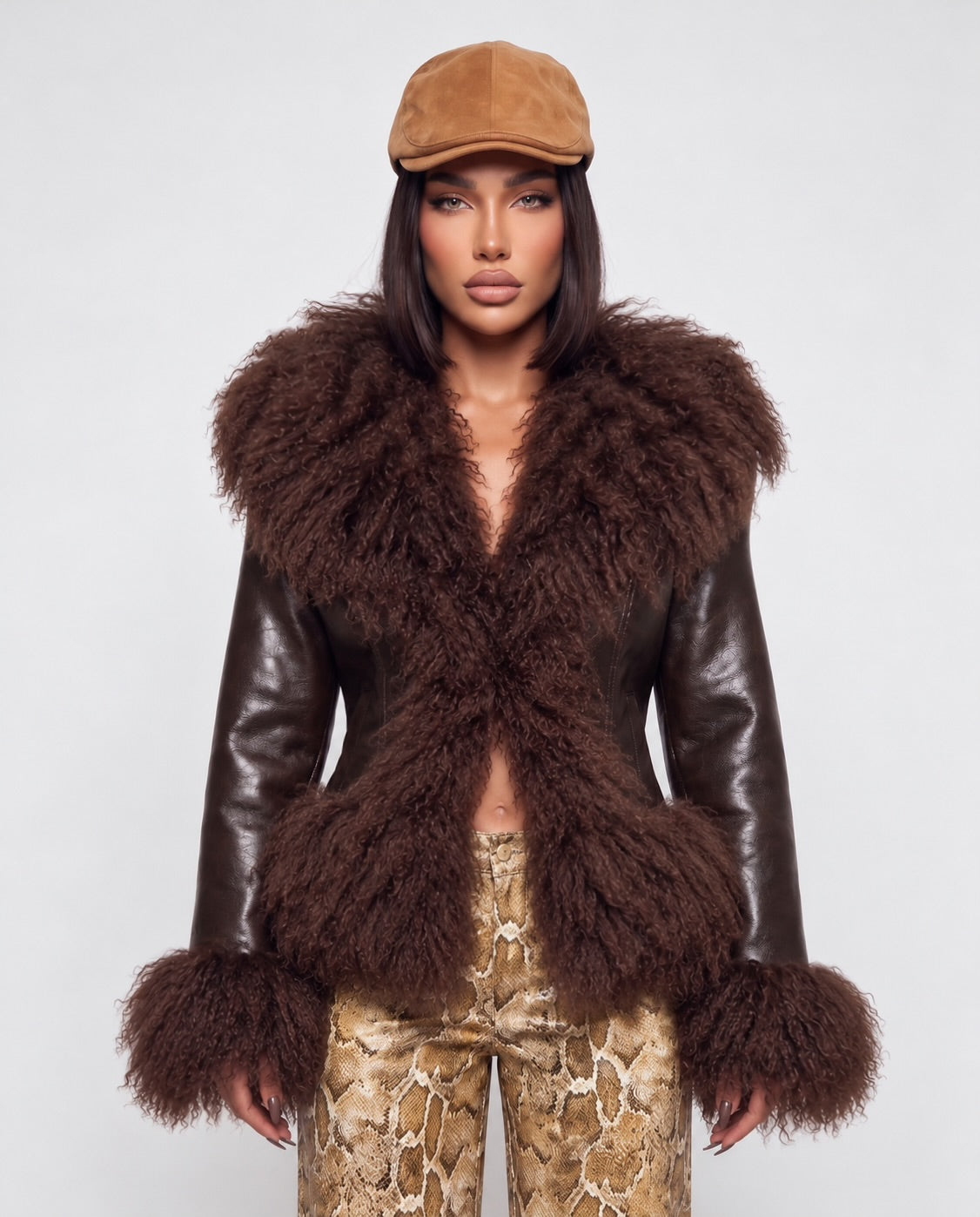 Cappotto Fur Luxe-Brown