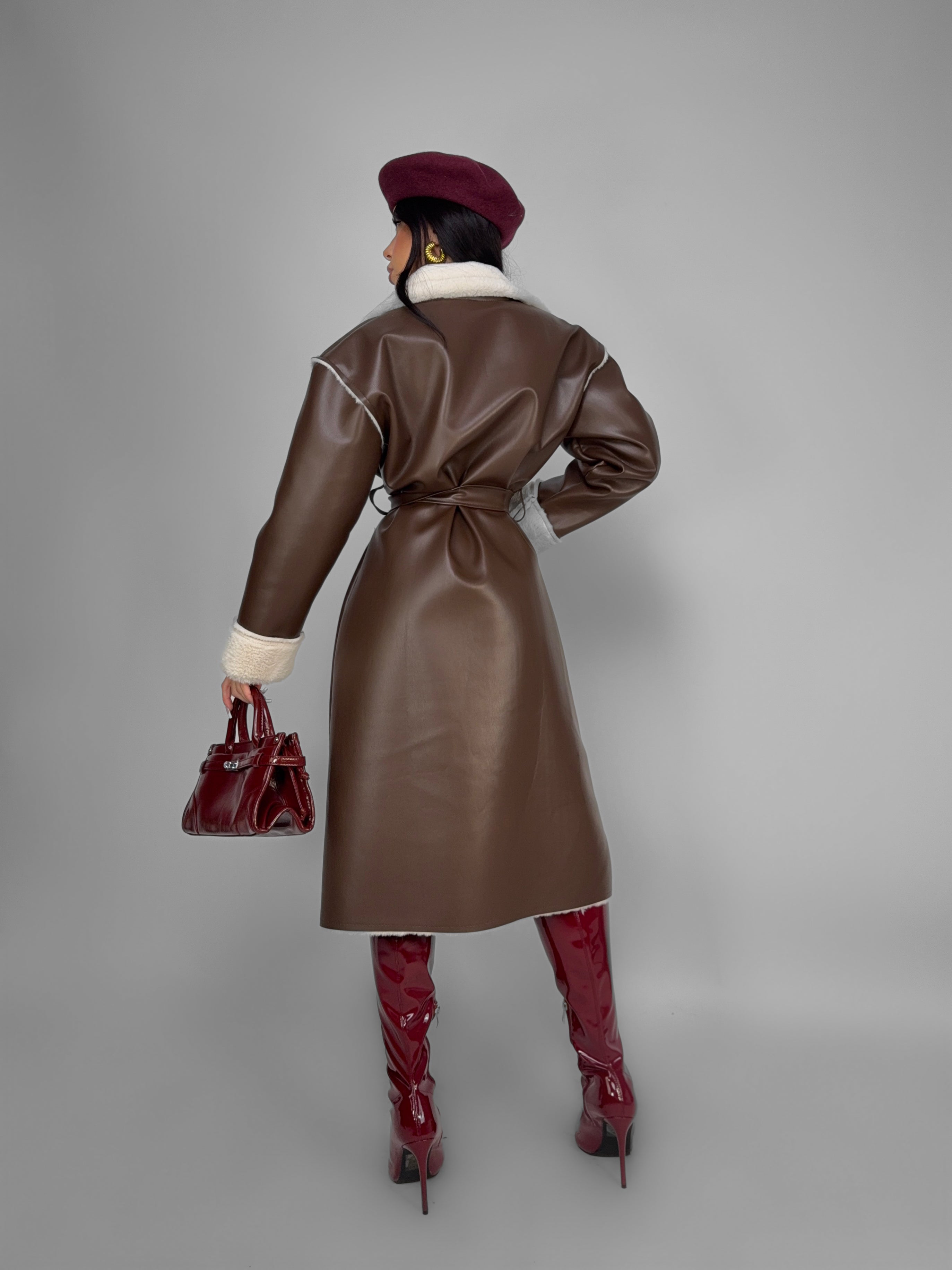 Cappotto Warm Fur-Brown