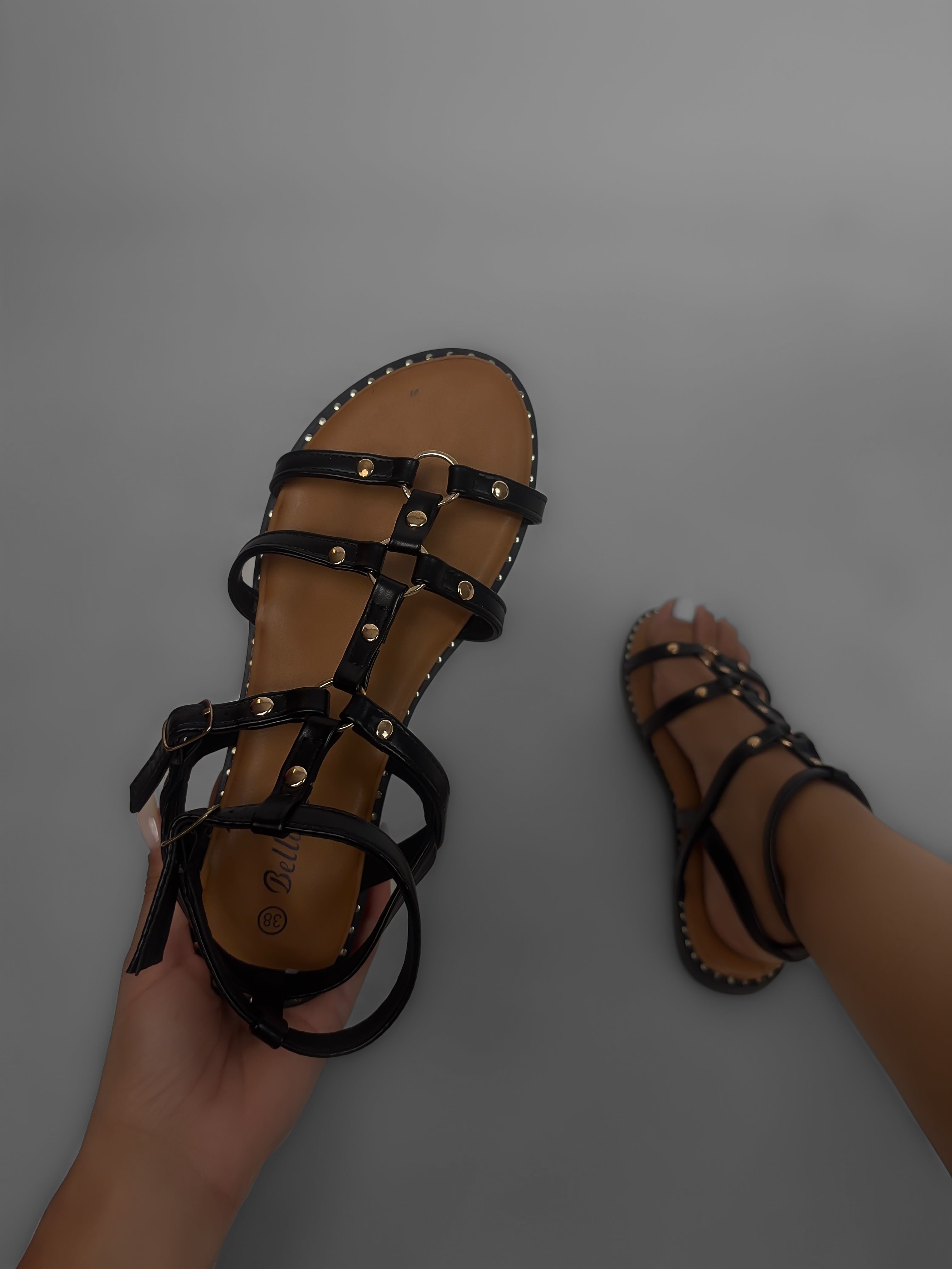 Sandalo Metal Accent - Black
