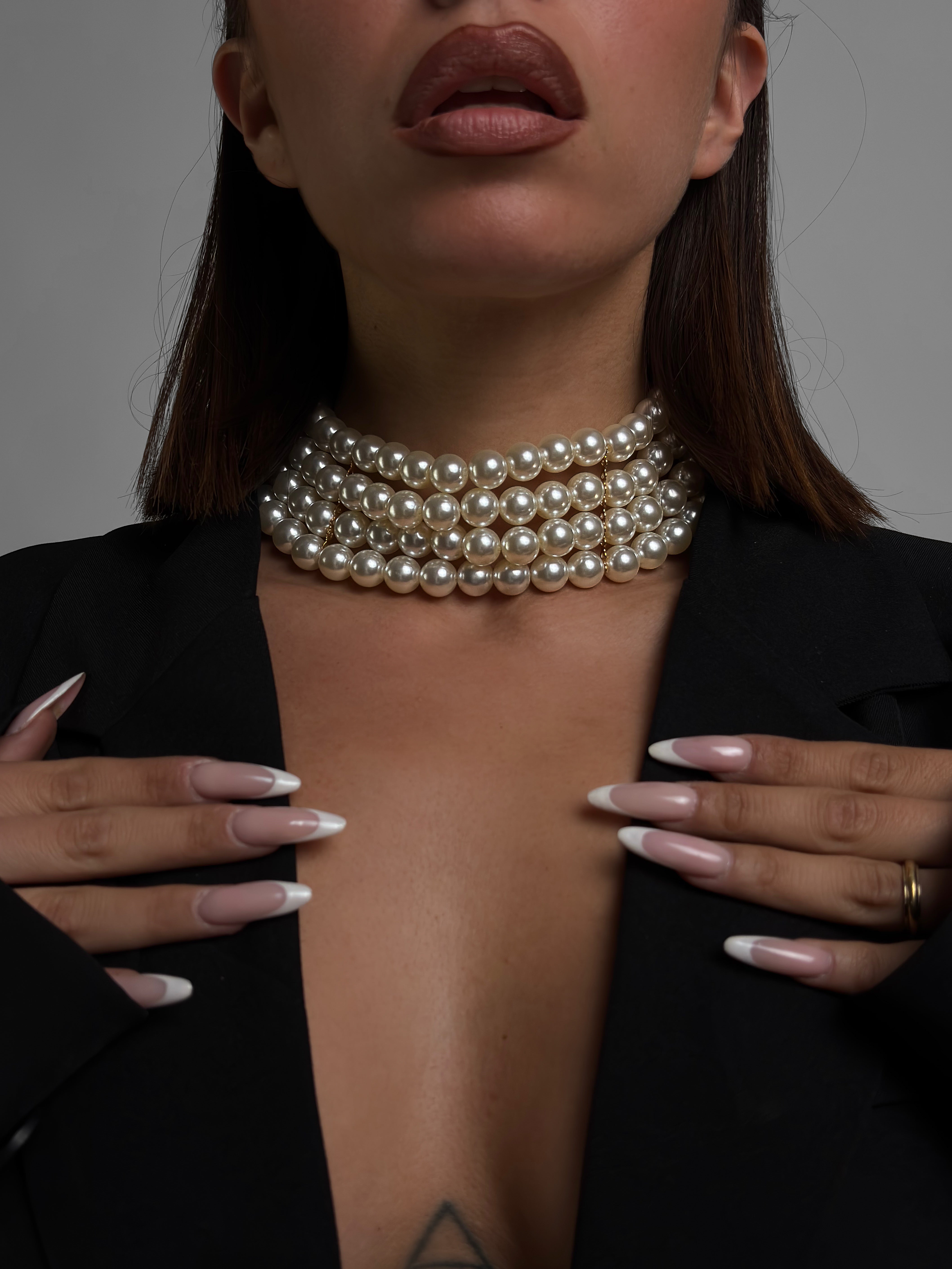 Collana Pearl Choker
