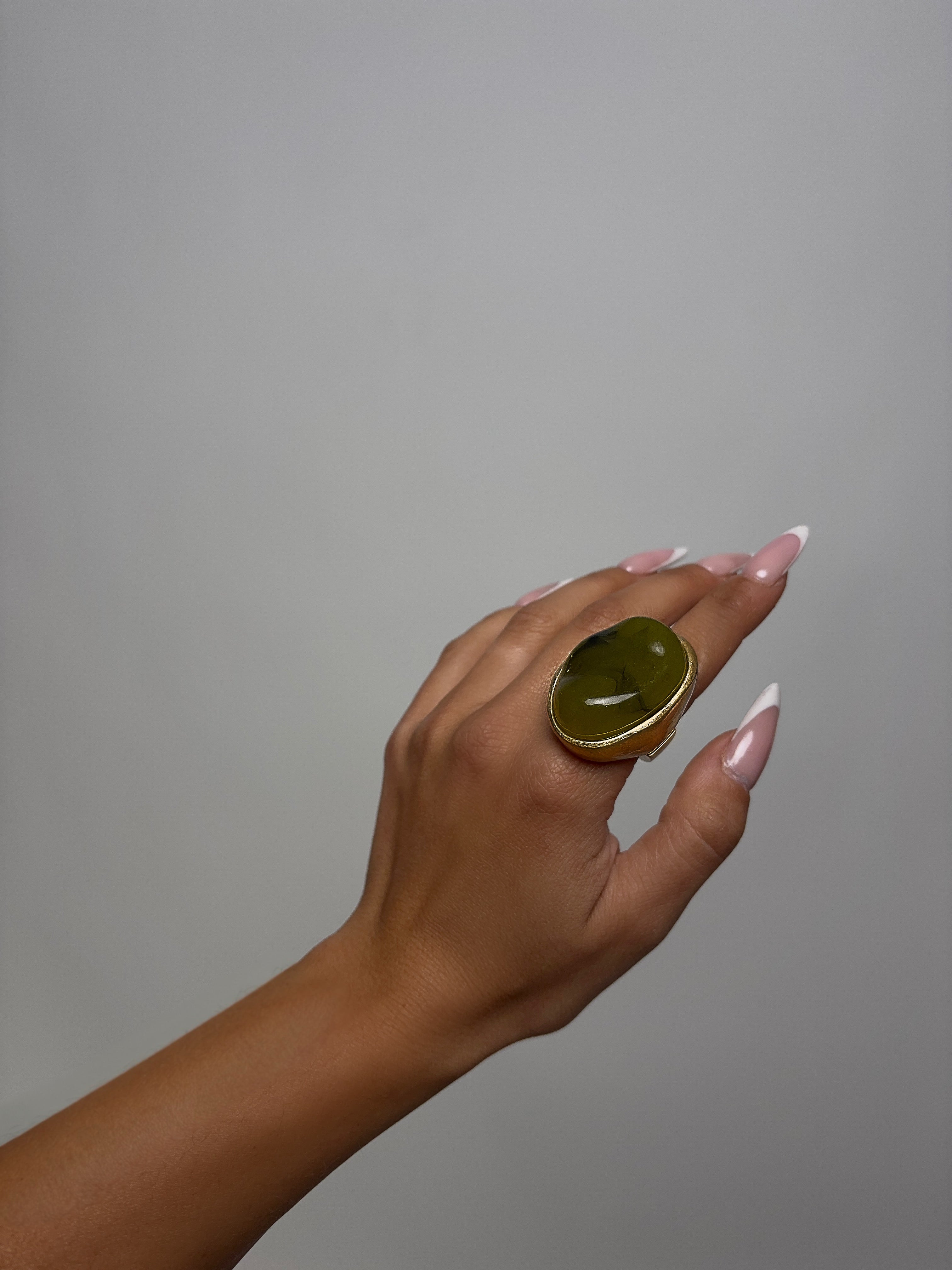 Anello Oval Ring-Green