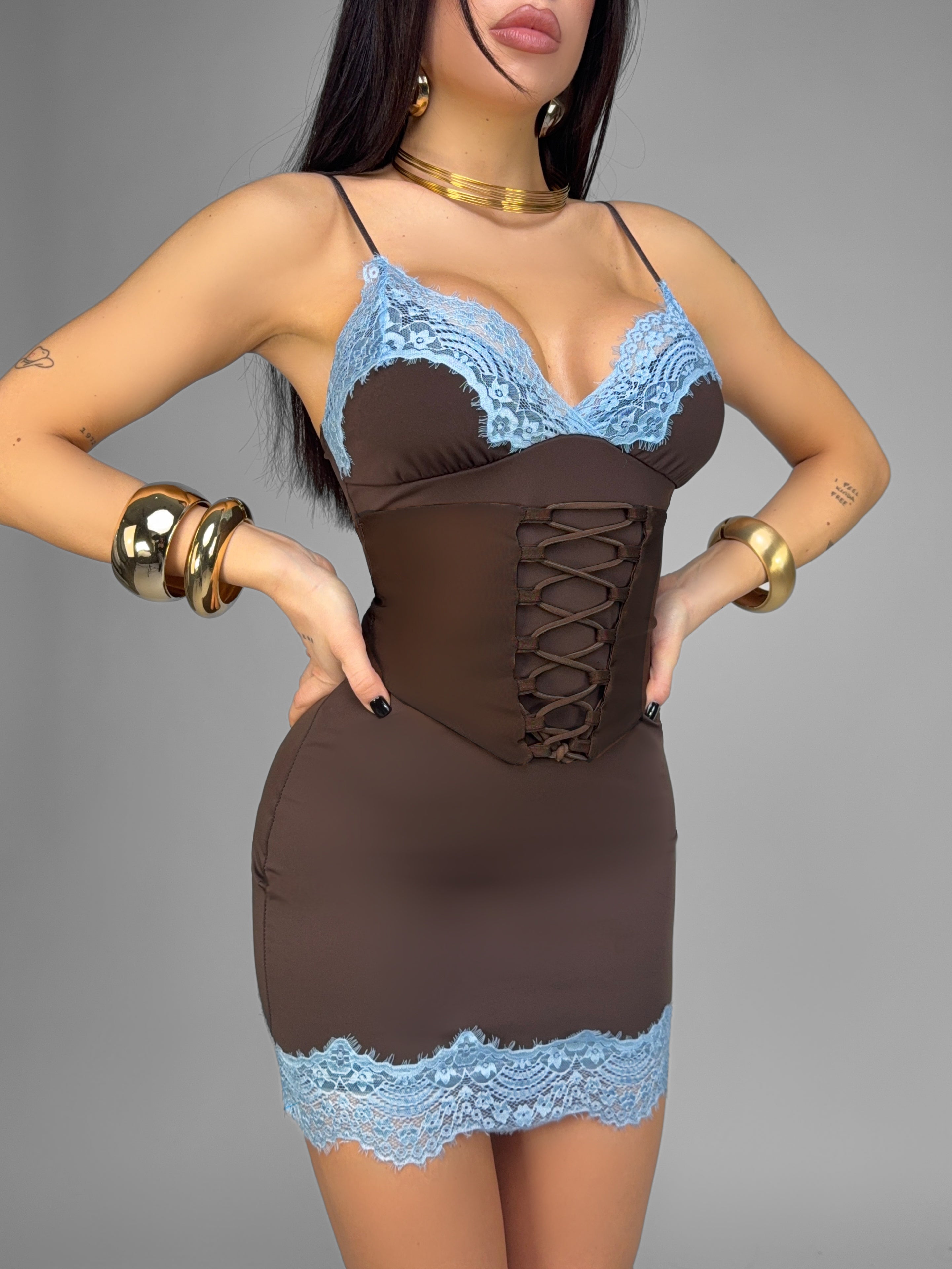 Dream Corset Dress - Brown
