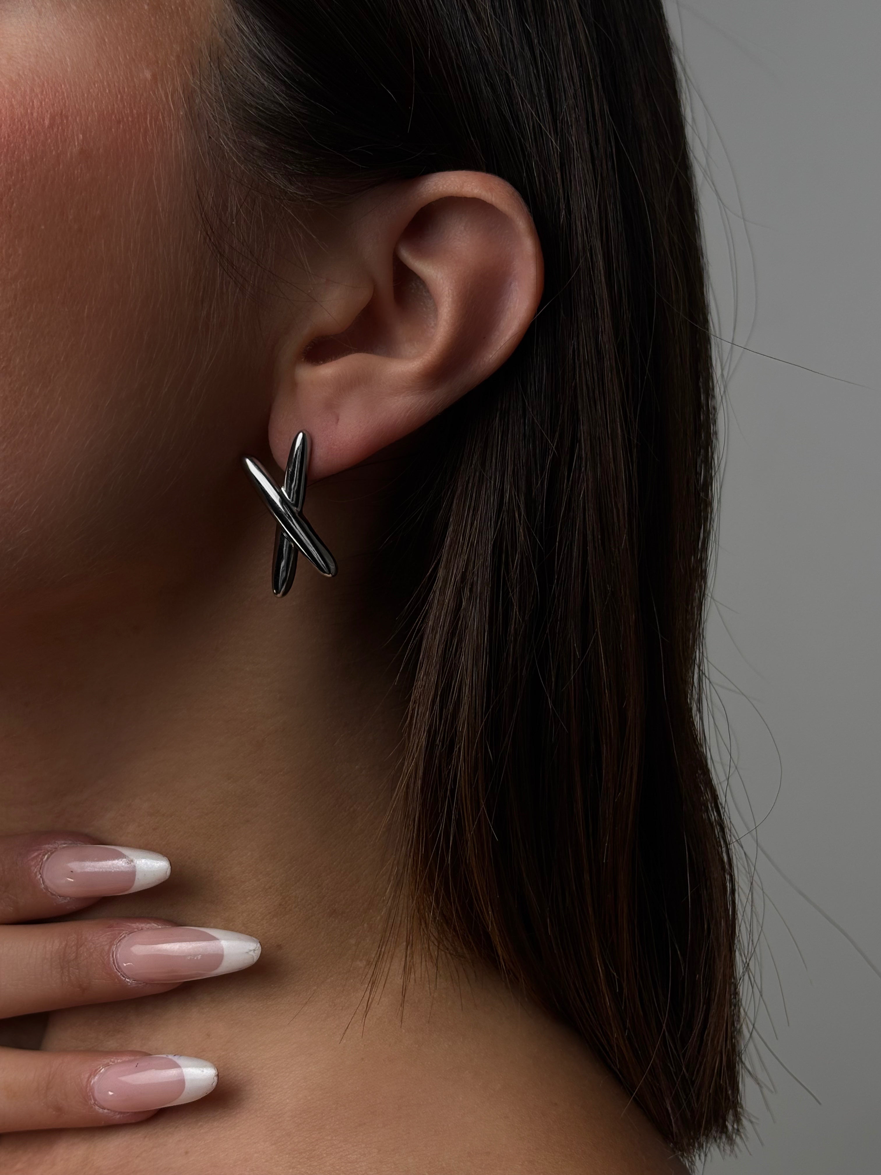 Orecchini Cross-Silver