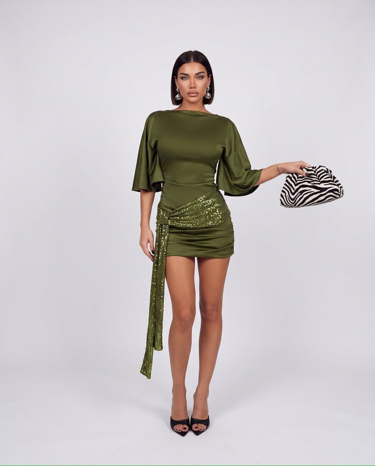 Abito Sequin Back-Green