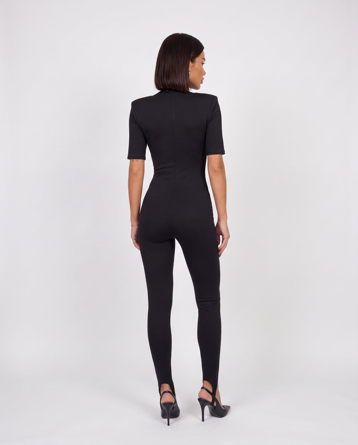Jumpsuit Lace Keyhole-Black